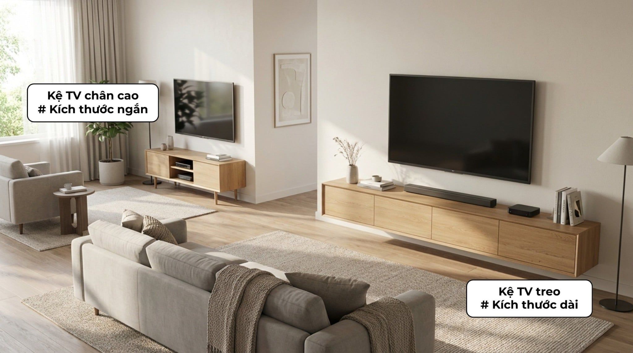 Kích Thước Kệ Tivi Chuẩn