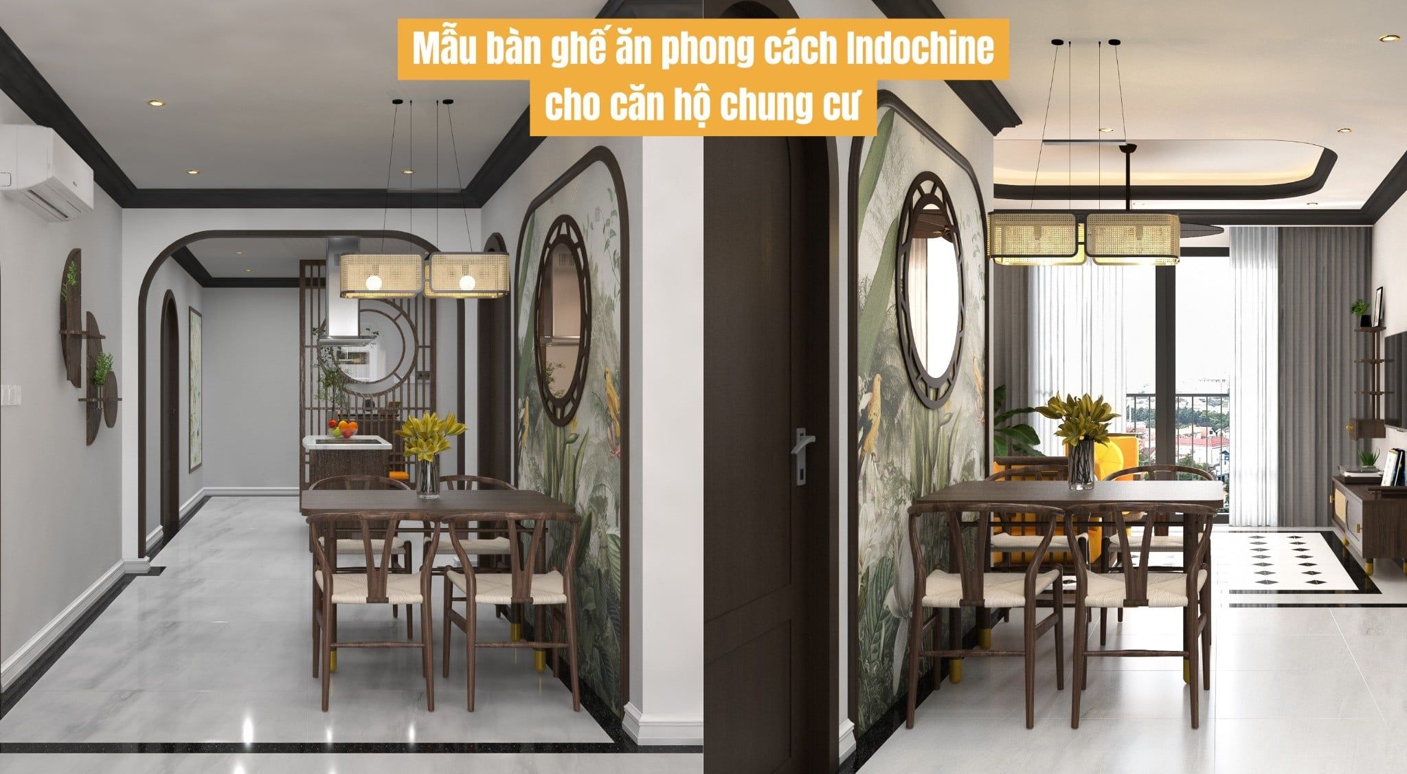 Bàn ghế ăn cho 4 - 8 người trong gia đình