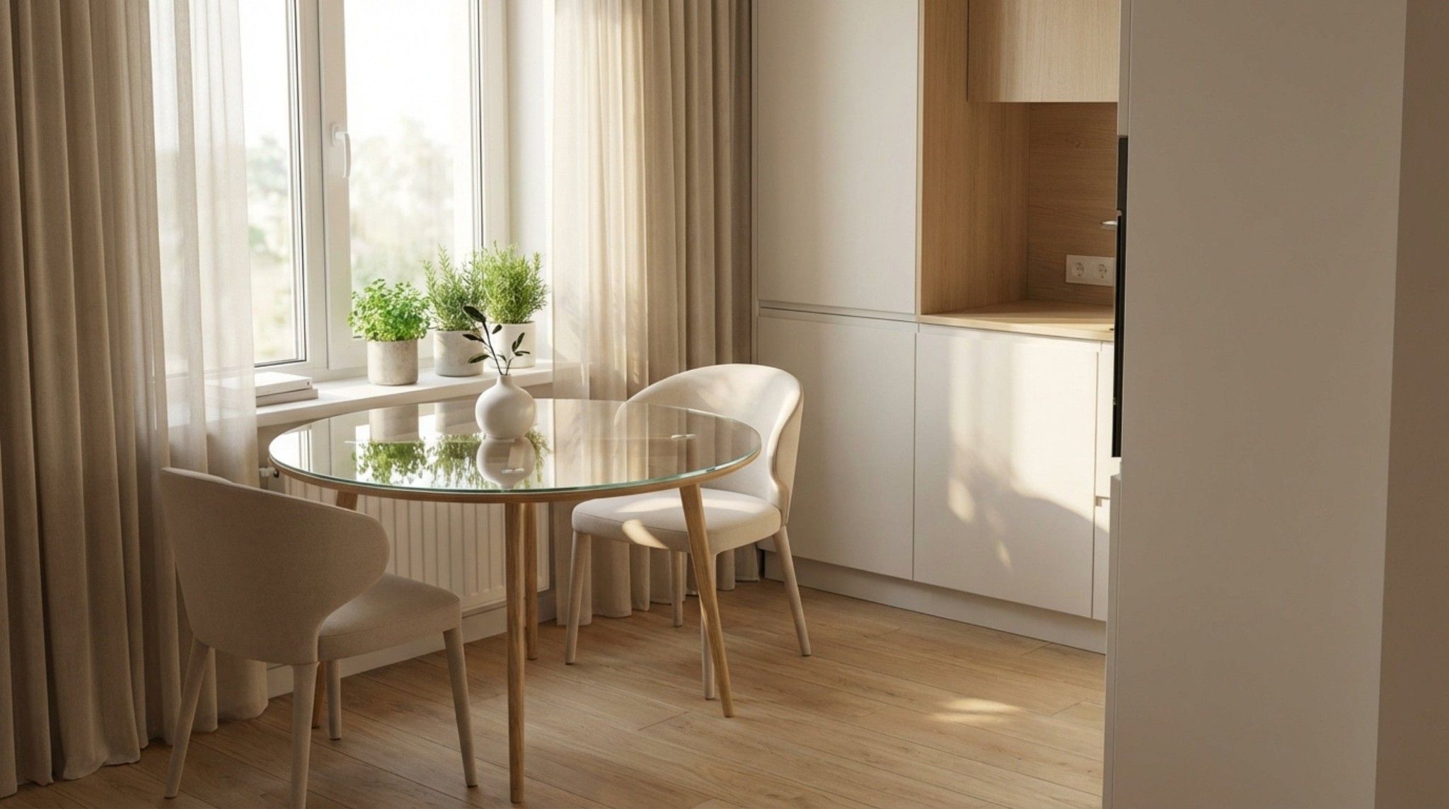 Bàn Ăn Cho Bếp Nhỏ Dưới 10m2 Gọn Đẹp Tiện Lợi