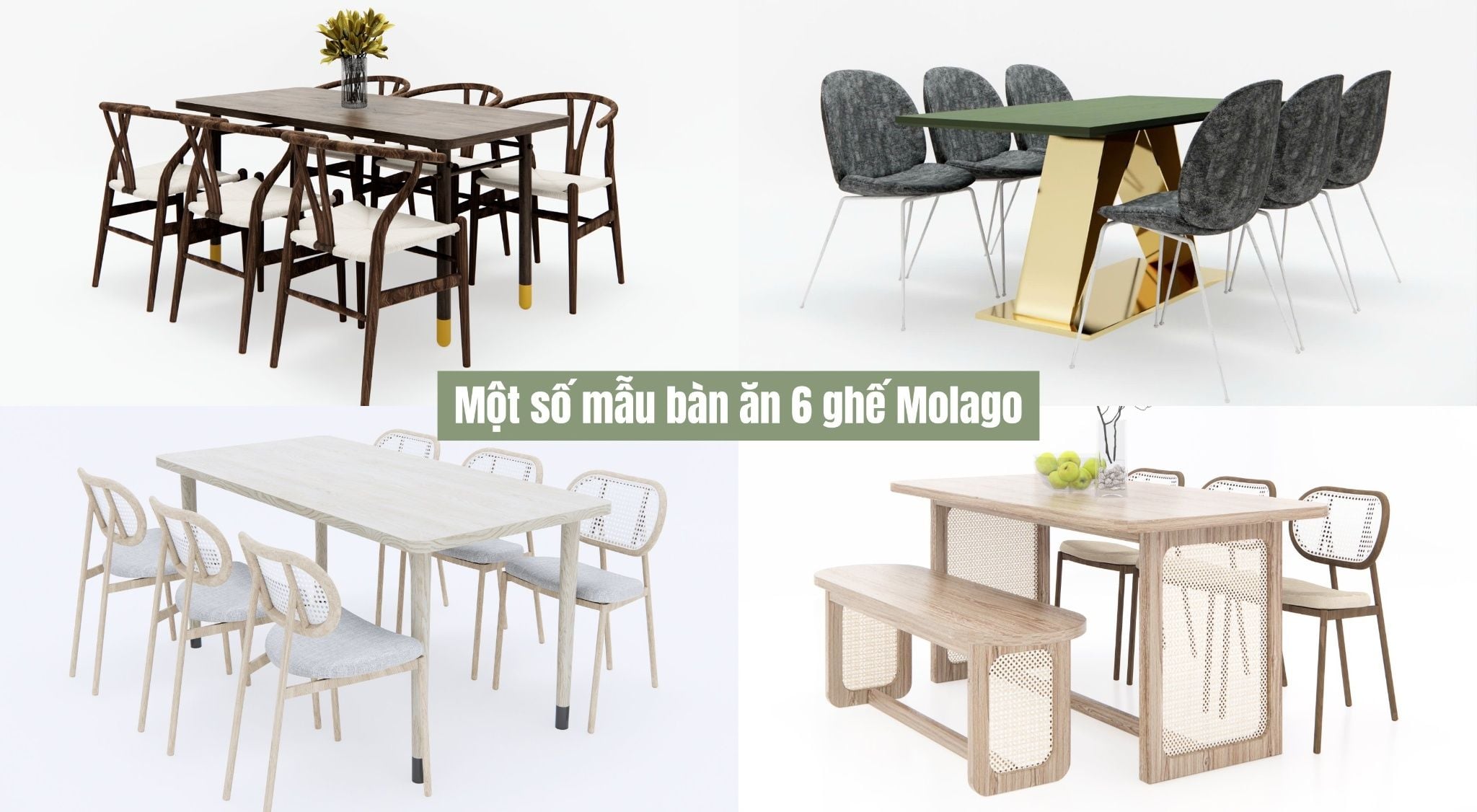 Bàn ghế ăn cho 4 - 8 người trong gia đình