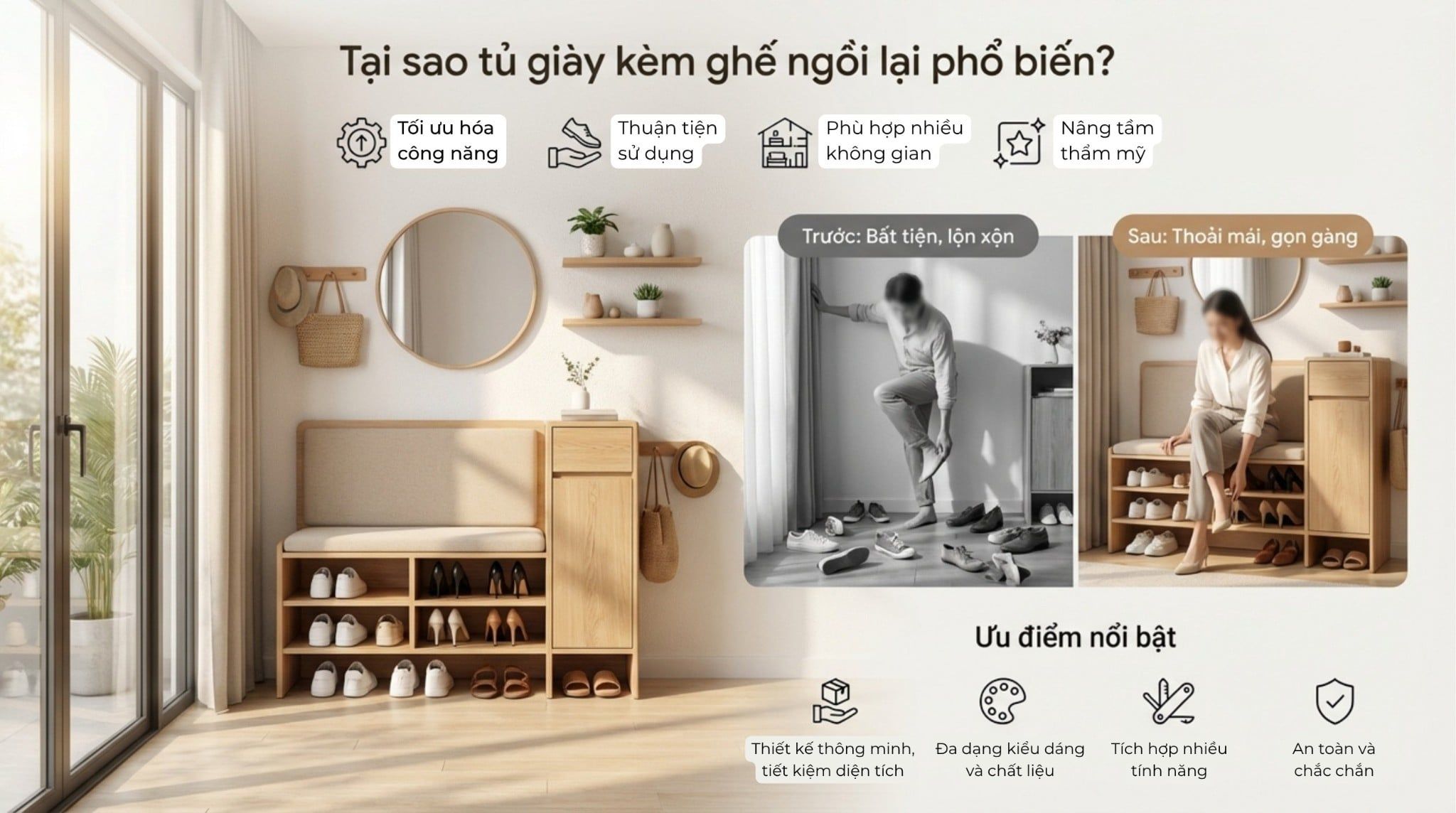 Tủ Giày Có Ghế: Có Nên Mua?