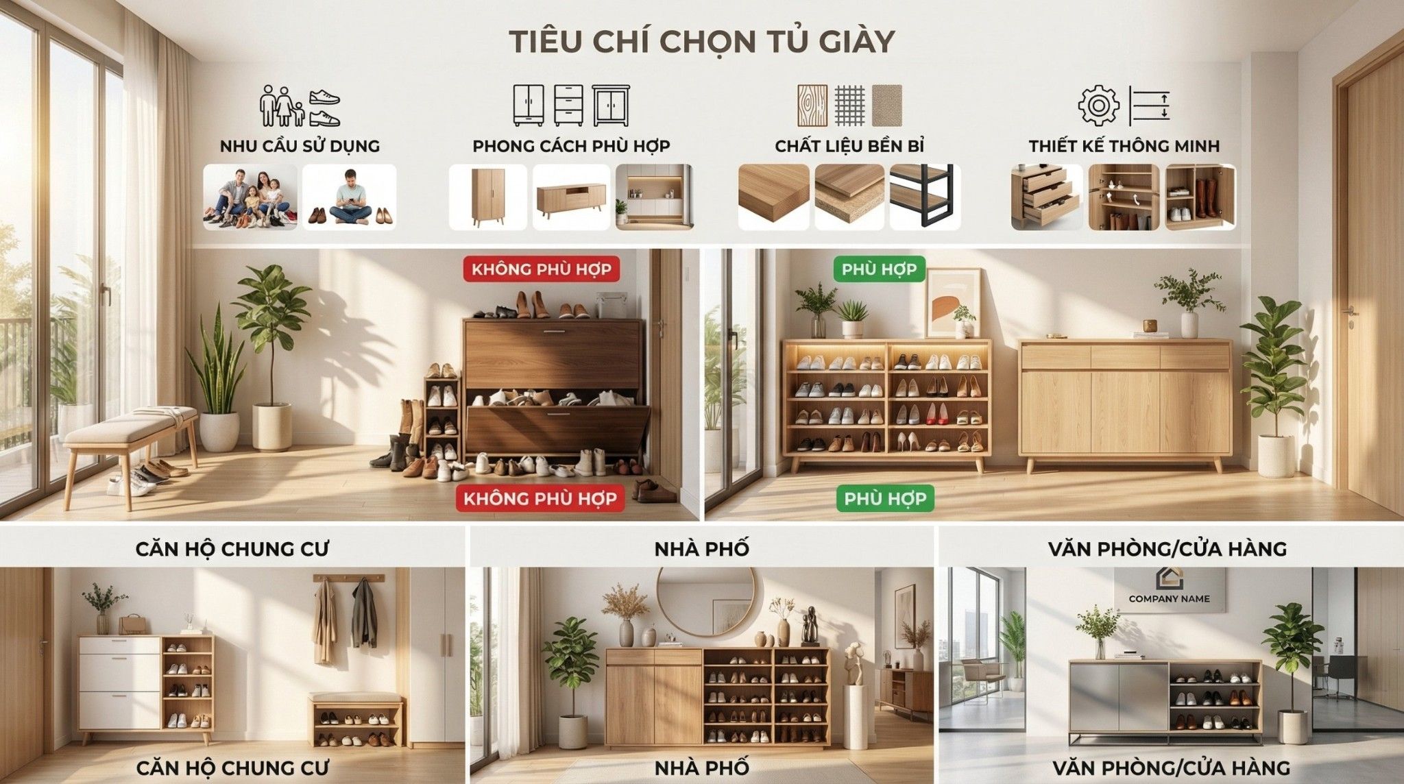 Kinh Nghiệm Mua Tủ Giày Bền Đẹp
