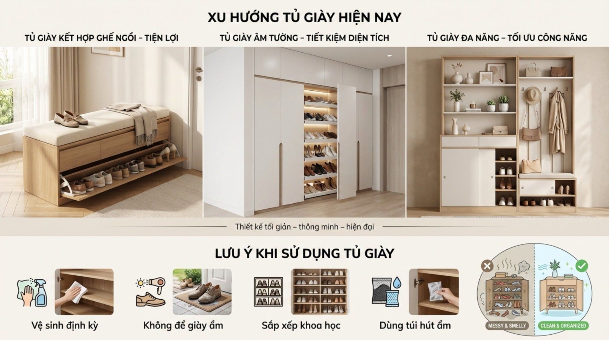 Tủ Giày Là Gì? Các Loại Phổ Biến