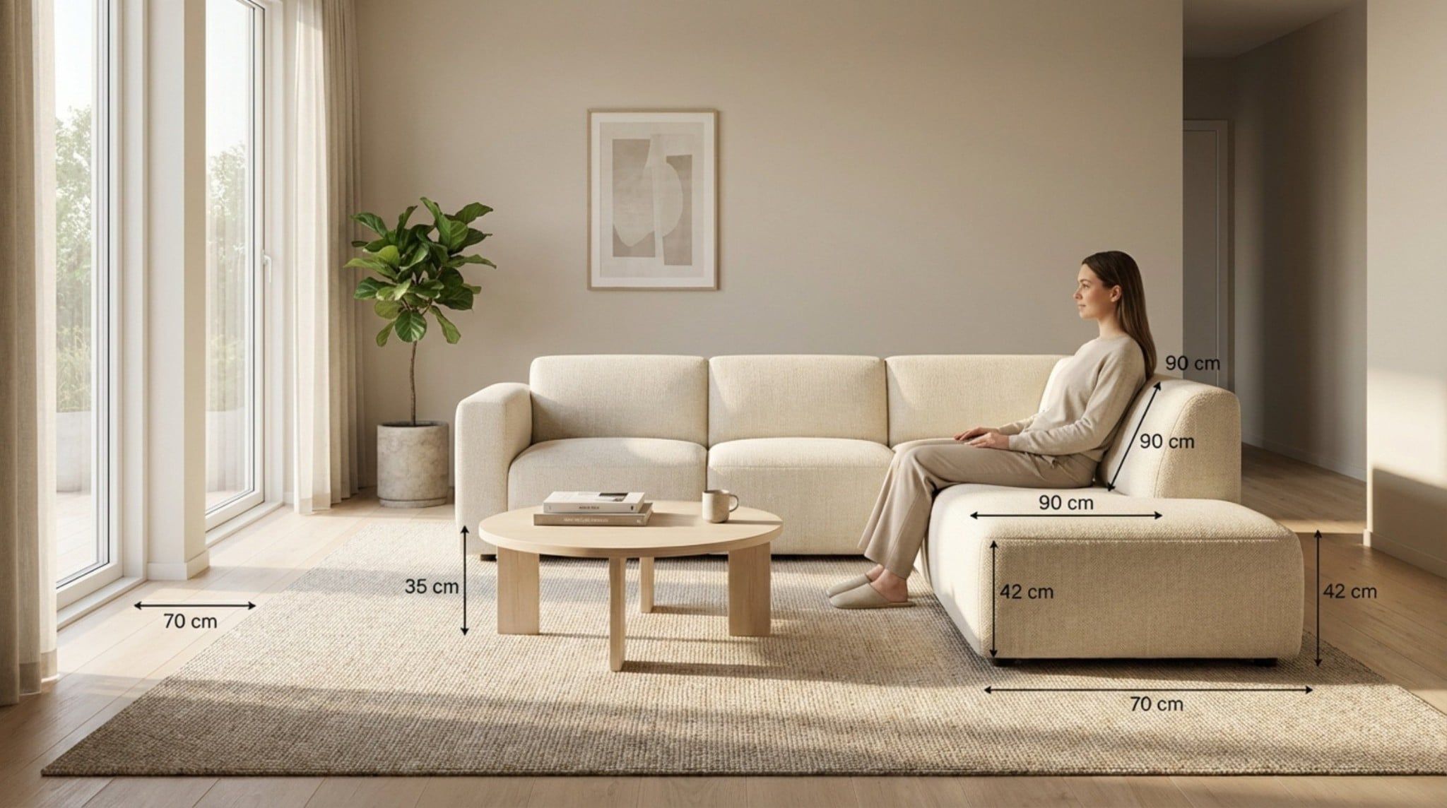 Kích Thước Sofa Tiêu Chuẩn Phù Hợp Với Không Gian