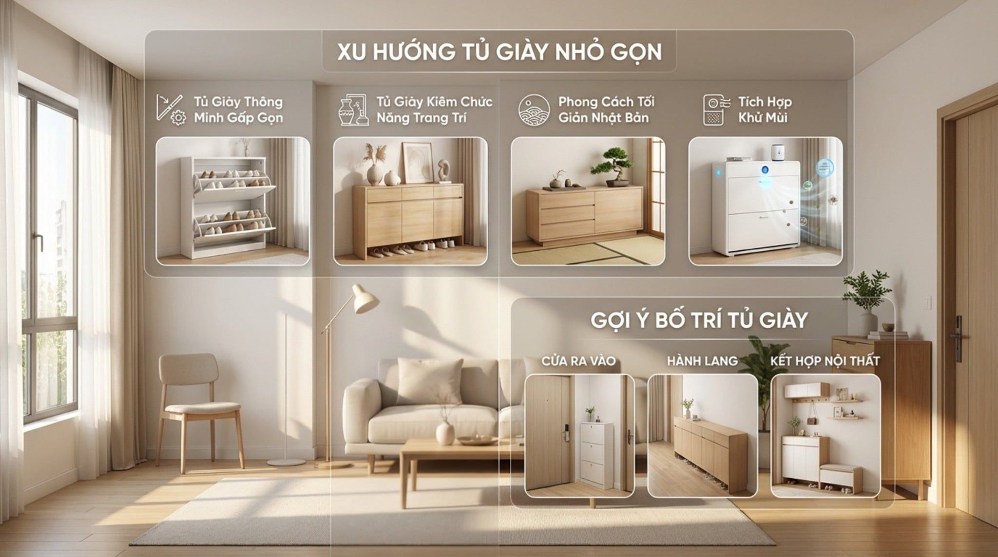 Tủ Giày Nhỏ Gọn Cho Chung Cư