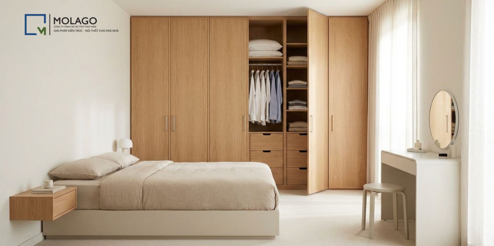 Kích Thước Tủ Quần Áo Phù Hợp Với Phòng Ngủ