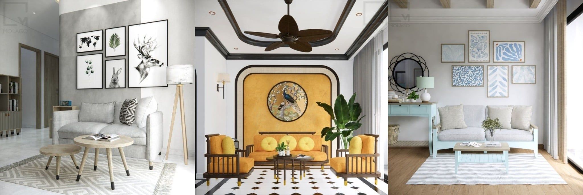 Bàn Ghế Sofa Phòng Khách Cho Không Gian Đẹp & Tiện Nghi