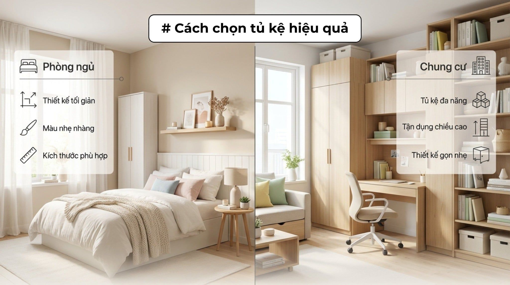 Cách Chọn Tủ Kệ Phù Hợp Từng Không Gian
