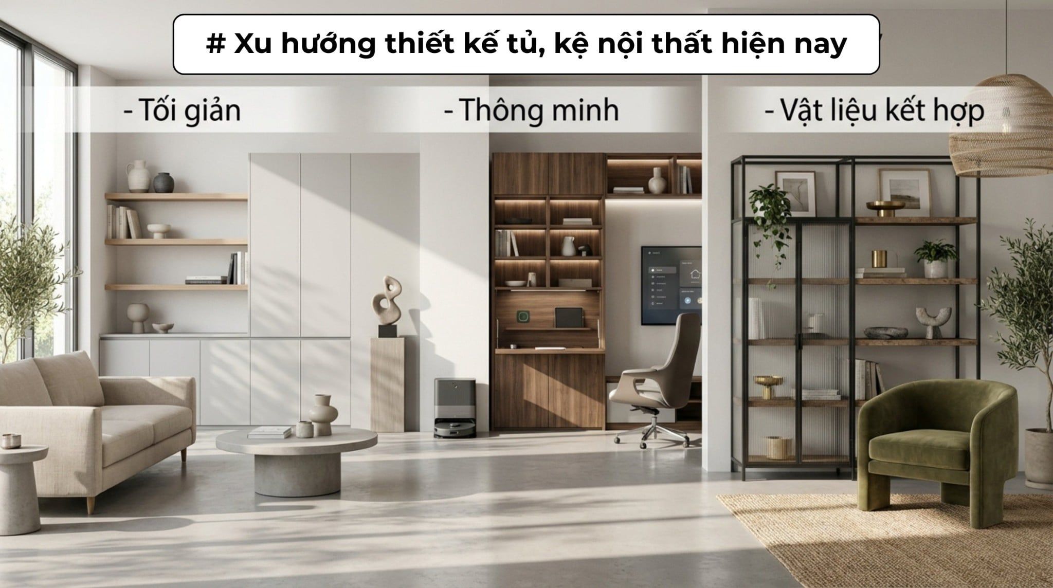 Tủ Kệ Nội Thất: Phân Loại & Cách Chọn Chuẩn