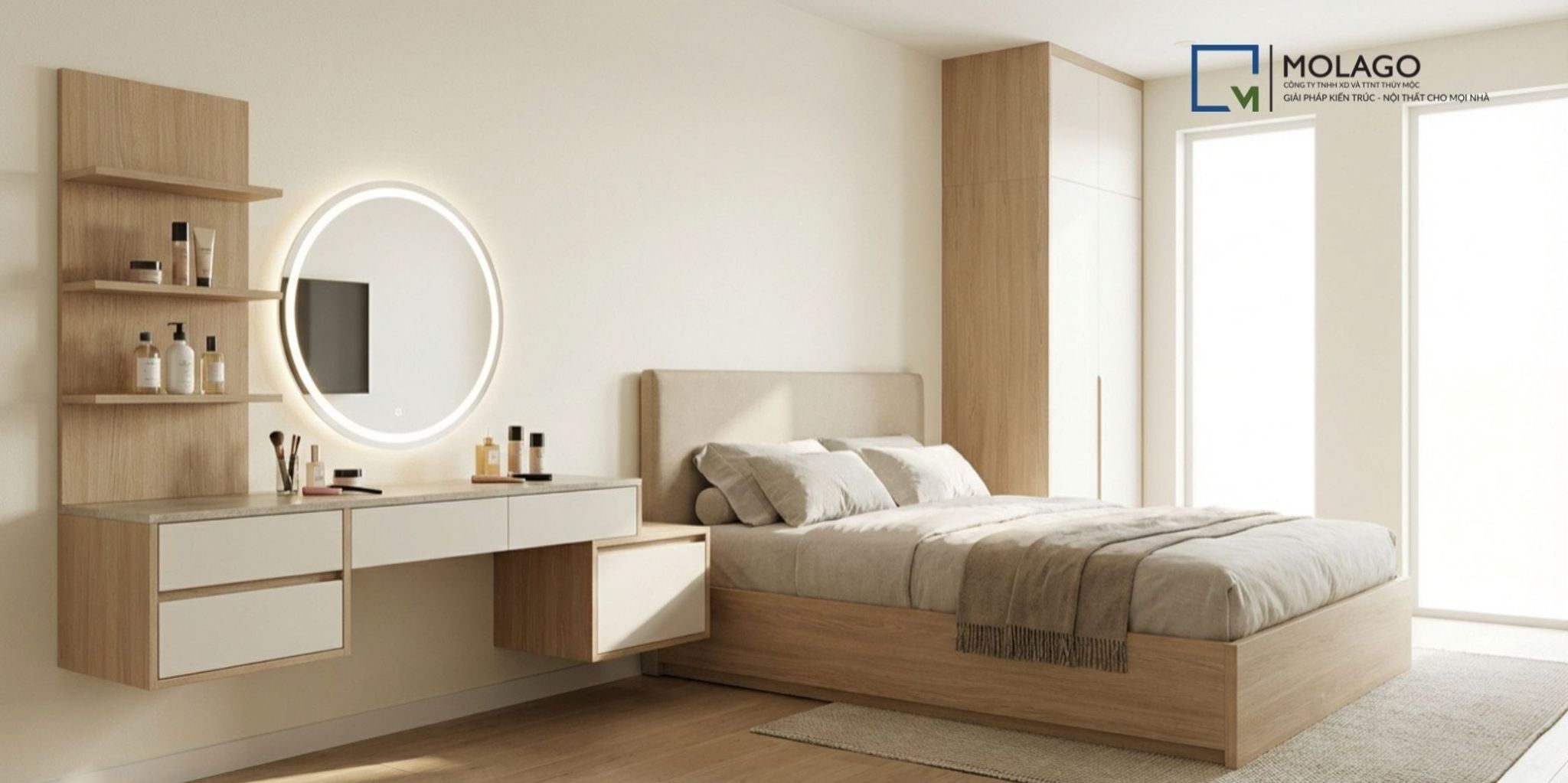 Chọn Bàn Trang Điểm Phù Hợp Với Diện Tích Phòng Ngủ