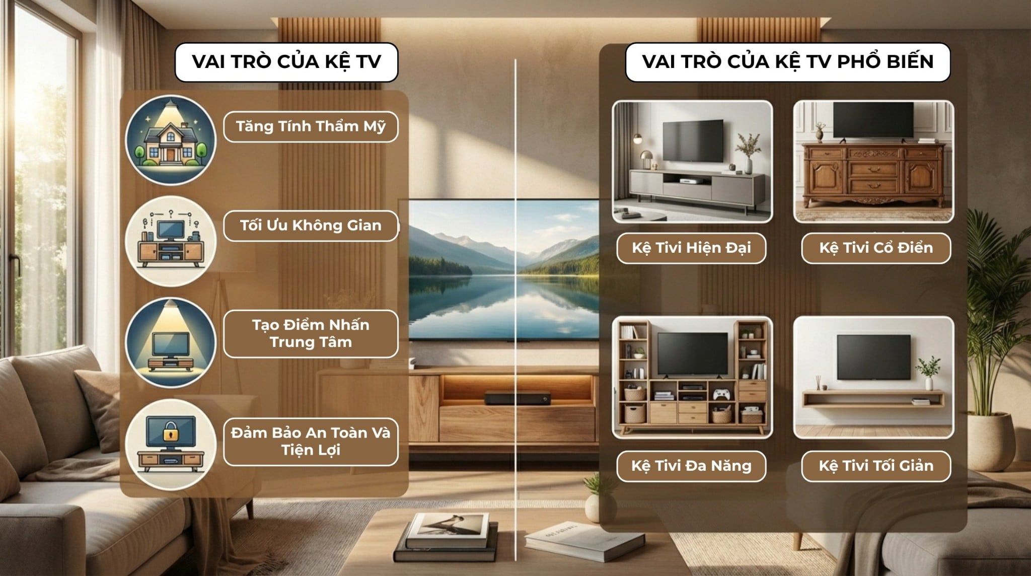 Kệ Tivi Là Gì? Vai Trò Trong Phòng Khách