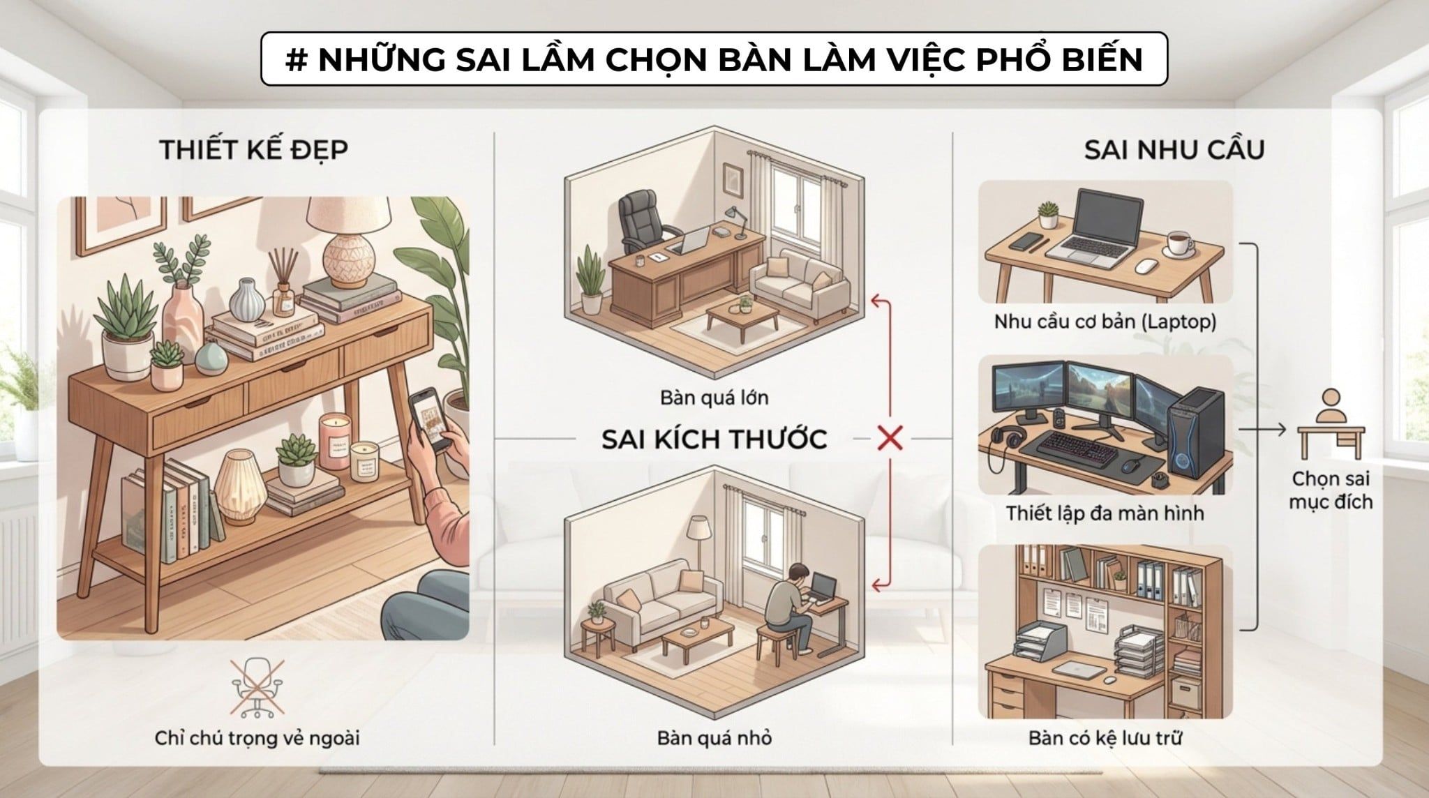 Những Sai Lầm Thường Gặp Khi Mua Bàn Làm Việc