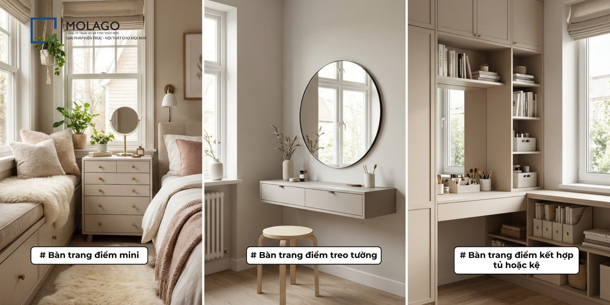 Bàn Trang Điểm Cho Phòng Ngủ Nhỏ