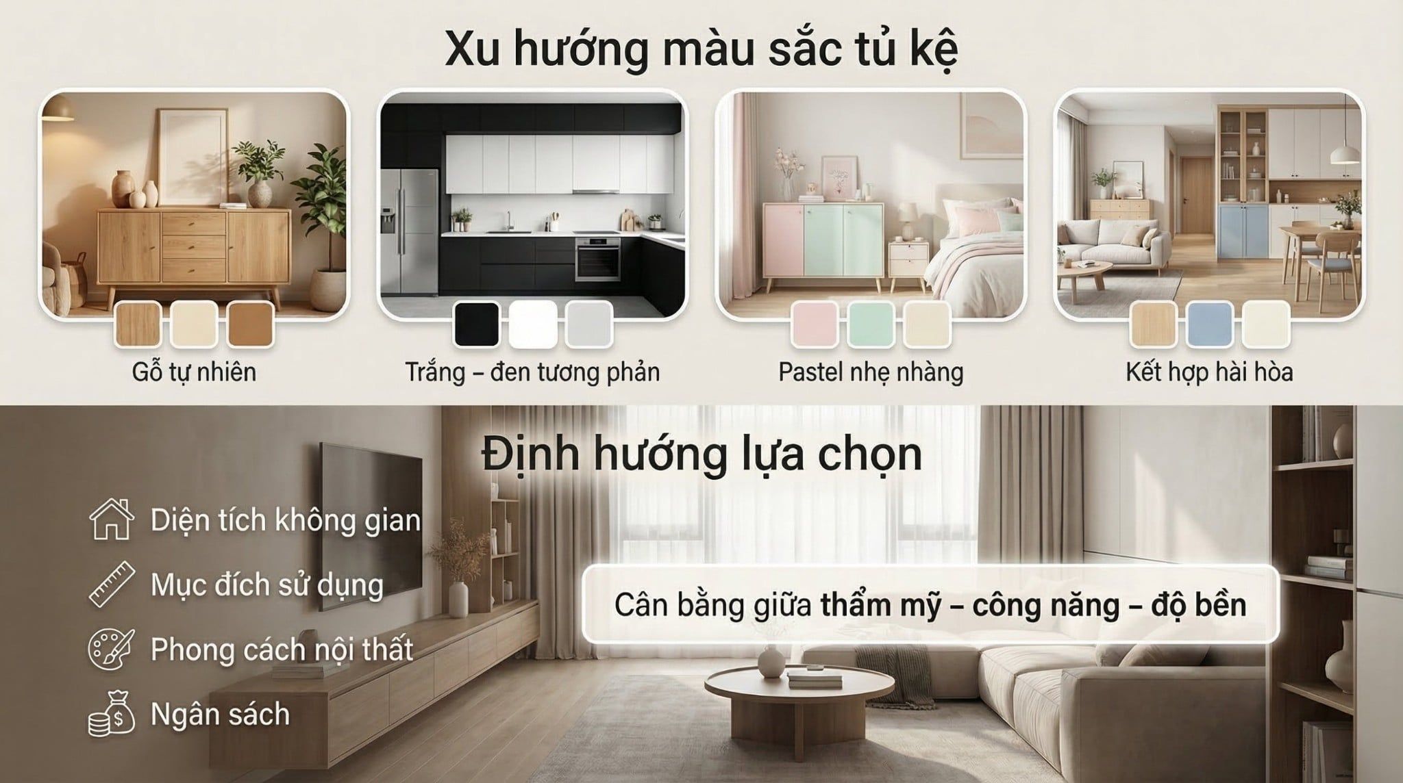 Xu Hướng Tủ Kệ Hiện Đại