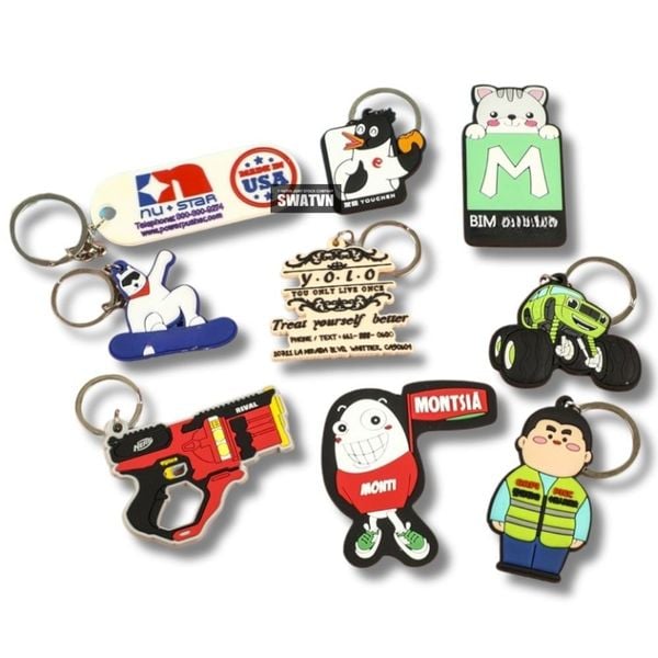 móc khóa cao su in logo