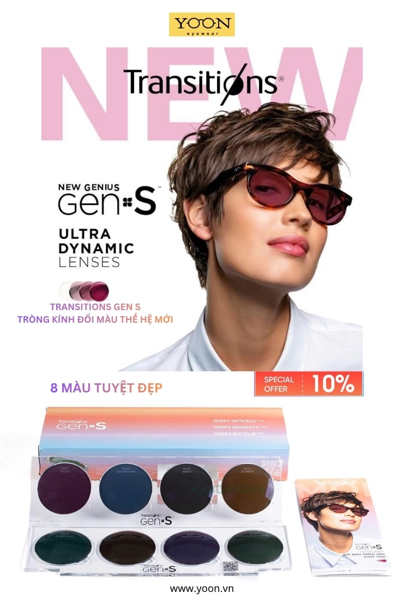 Tròng đổi màu Essilor Transition Gen S