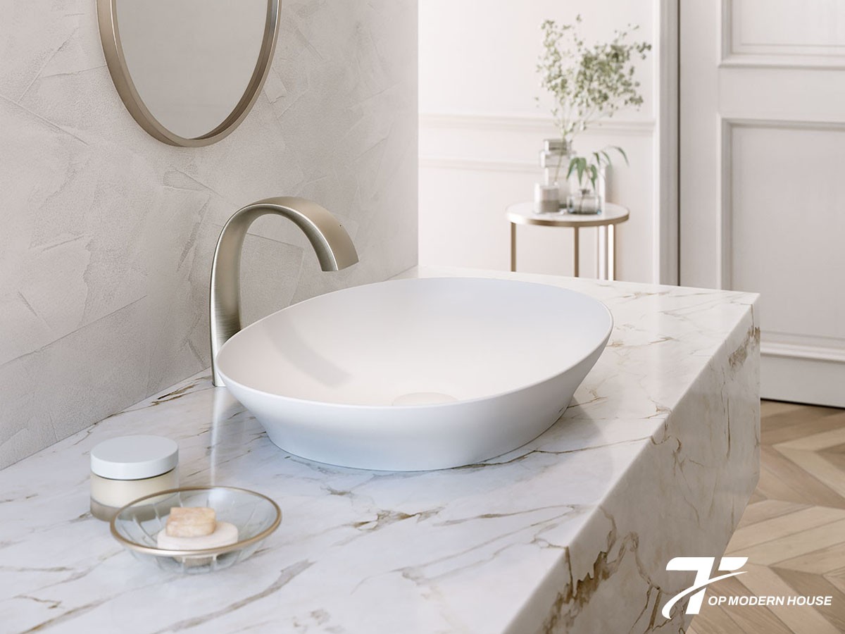 Chậu rửa mặt lavabo LINEAR CERAM (vành mỏng) sở hữu thiết kế tinh tế, vành sứ siêu mỏng bền chắc, tạo nét sang trọng và hiện đại cho phòng tắm.