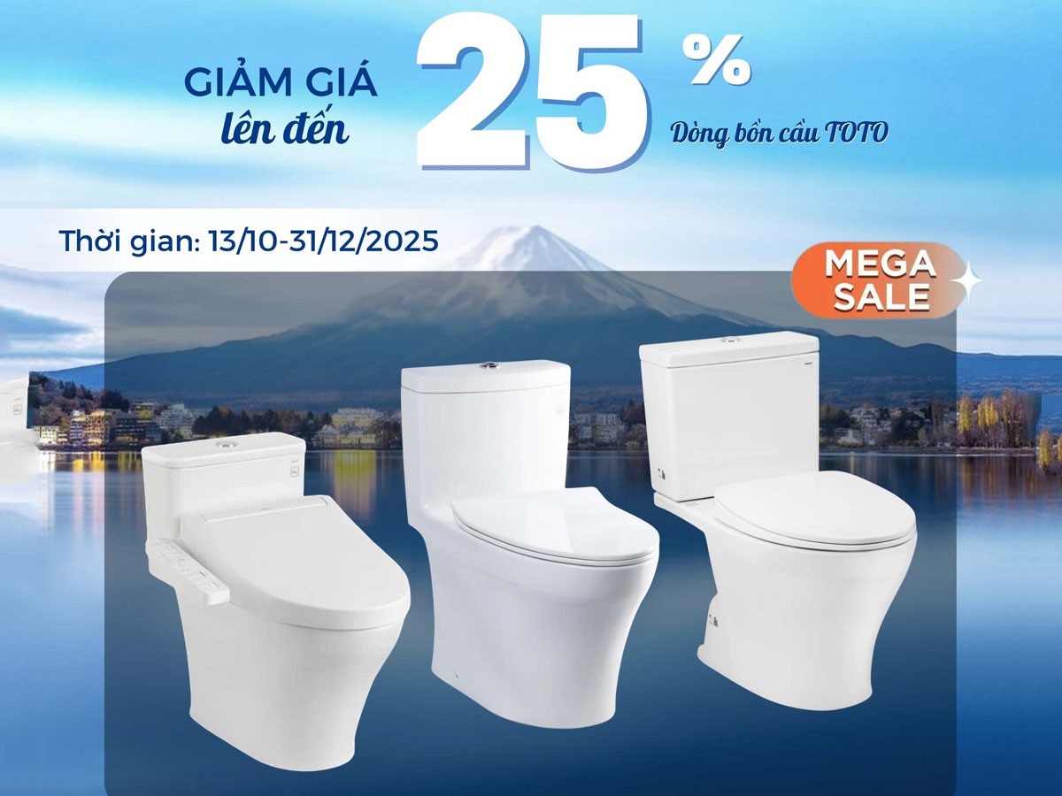 Các dòng bồn cầu TOTO ưu đãi lên đến 25%