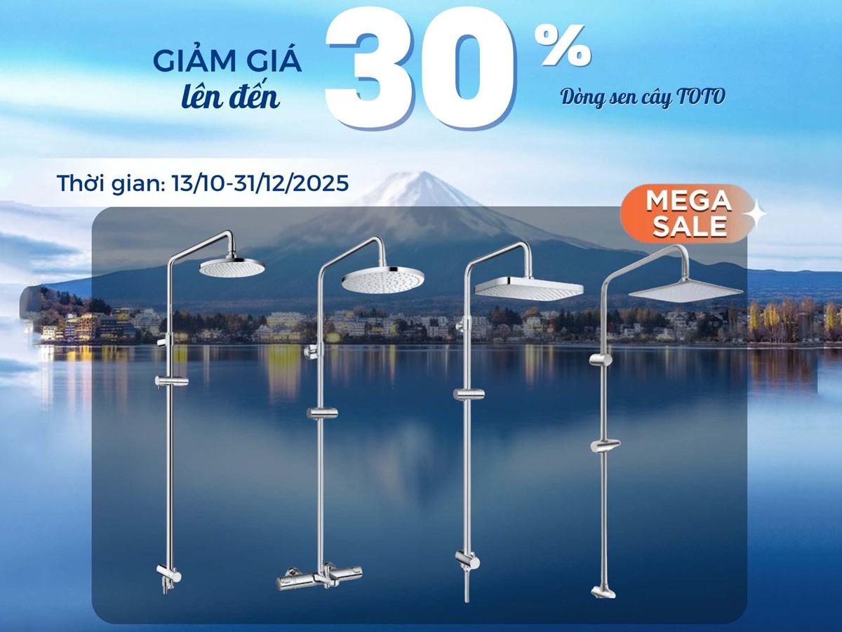 Ưu đãi lên đến 30% sen tắm cao cấp TOTO