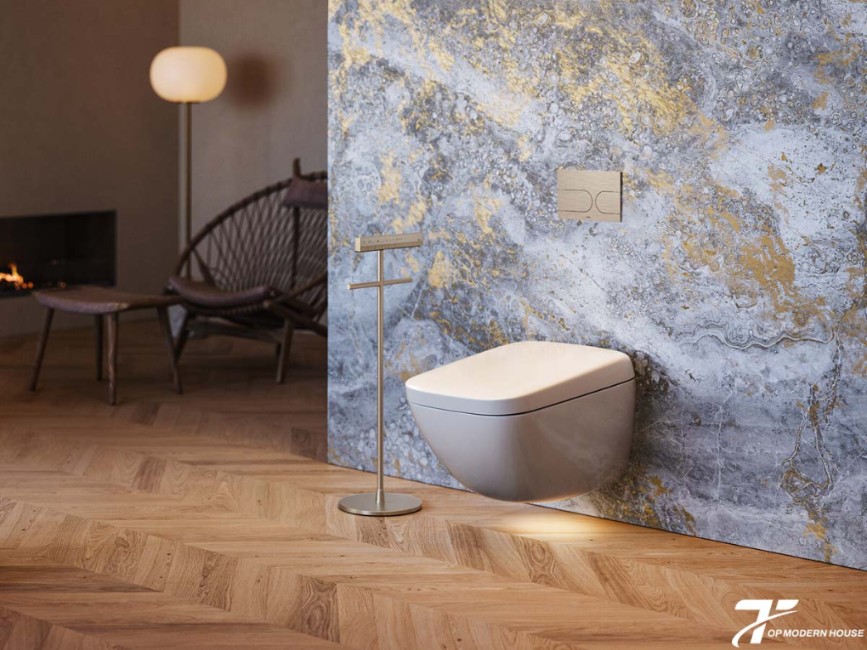 Bồn cầu treo tường chịu lực lớn phù hợp cho những không gian hiện đại, tận dụng tốt diện tích, dễ vệ sinh và mang lại cảm giác thoáng đãng.