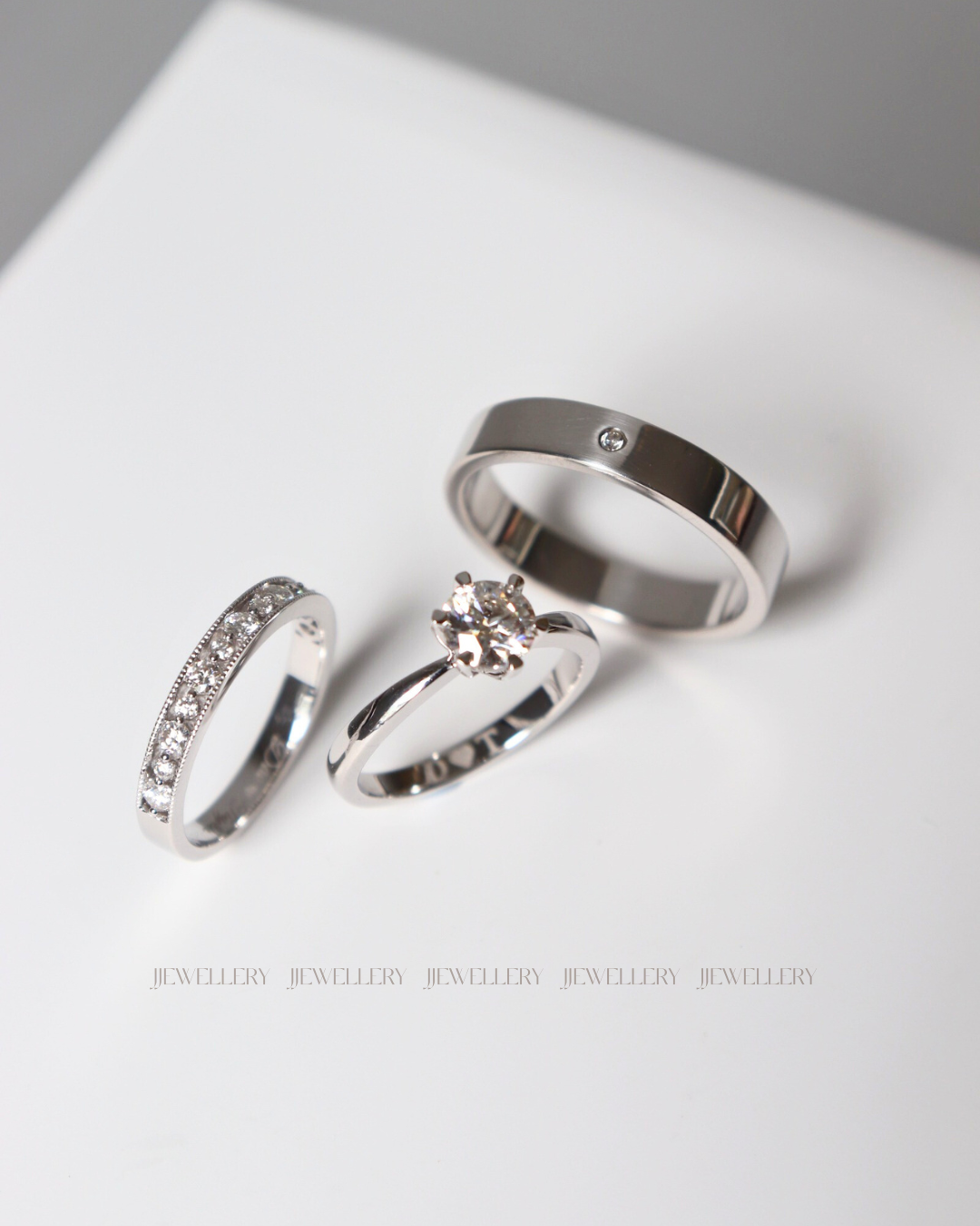 Handcrafted wedding rings designed 1:1 at JJewellery