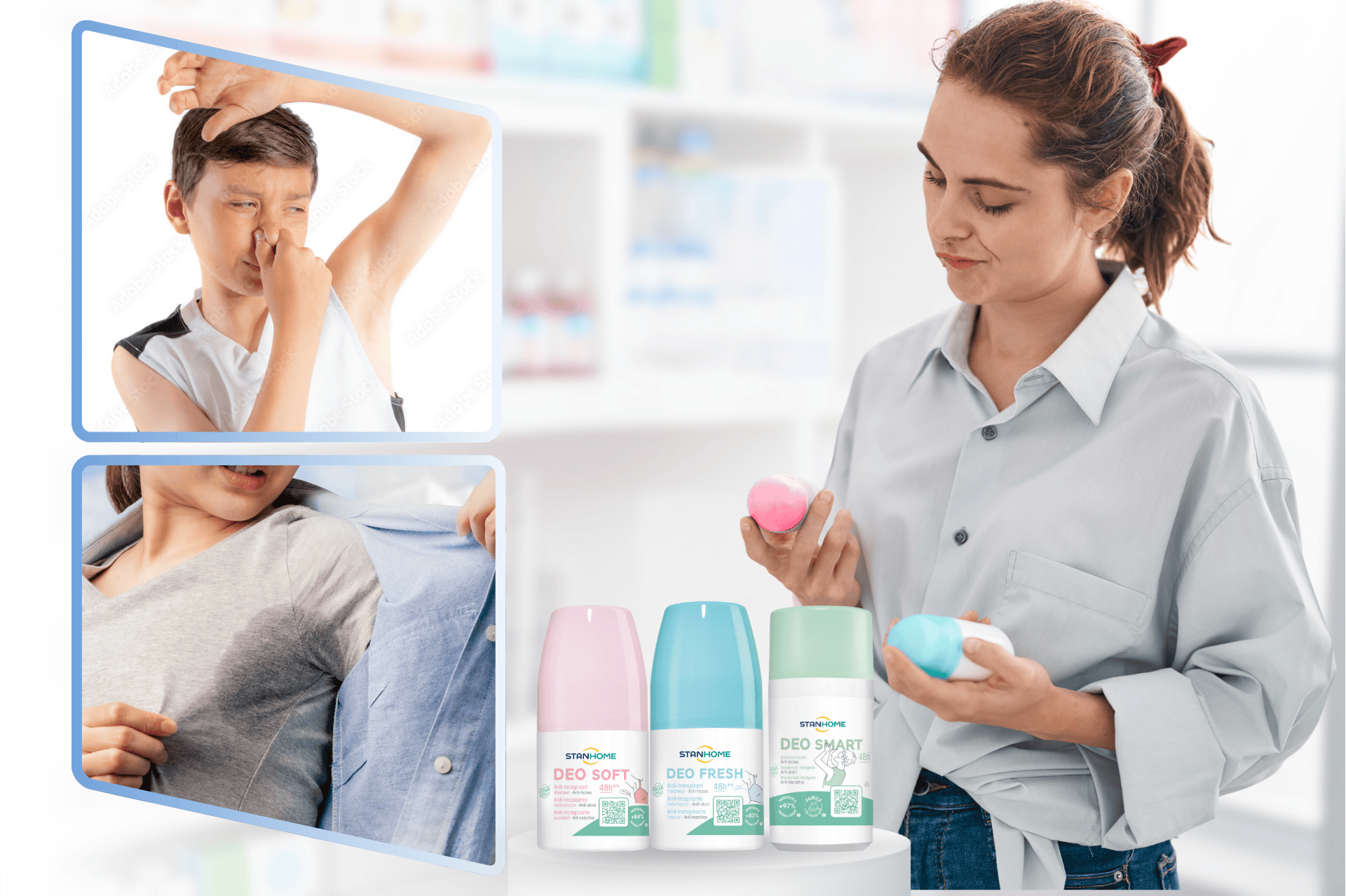 Đánh giá mức độ mồ hôi của trẻ: Nếu trẻ ra mồ hôi nhiều, nên ưu tiên sản phẩm kiểm soát mồ hôi&nbsp;như Stanhome Deo Soft Deo Fresh. Nếu trẻ ít mồ hôi, chọn lăn khử mùi cho trẻ em Stanhome Deo Smart