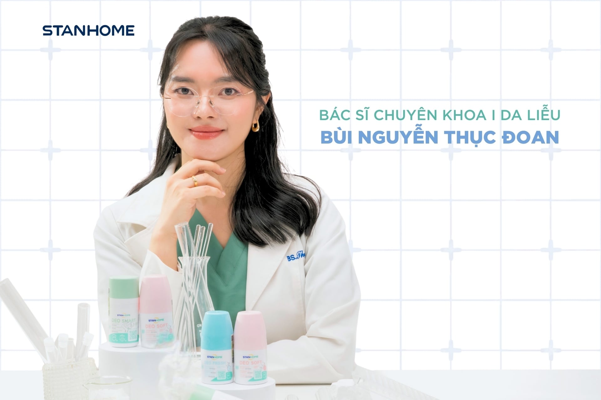 Bác sĩ da liễu khuyên dùng lăn khử mùi Stanhome Deo Fresh Deo Soft để khử mùi cho trẻ dậy thì