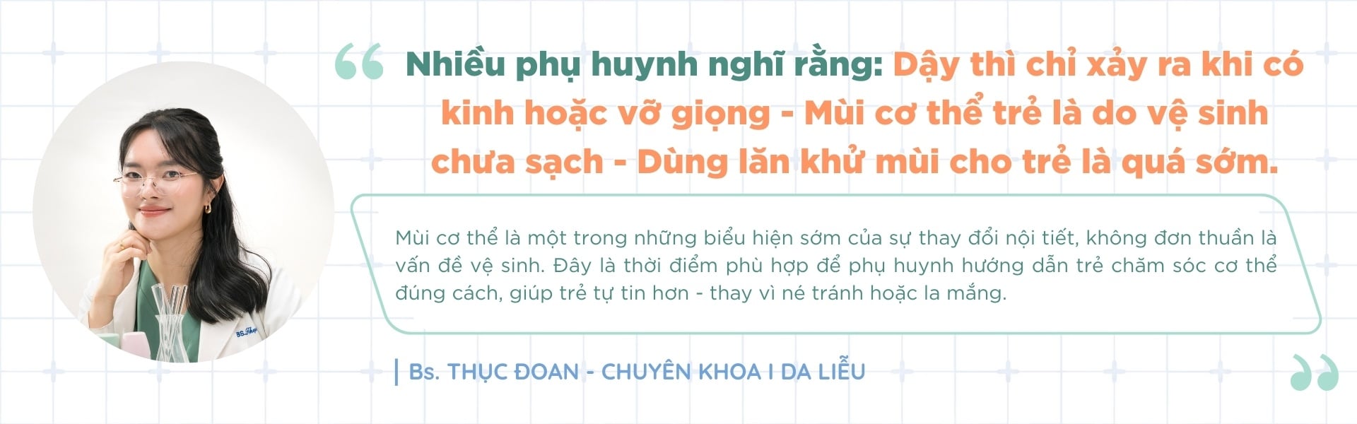 Bác sĩ da liễu giải thích nguyên nhân gâymùi cơ thể ở trẻ dậy thì
