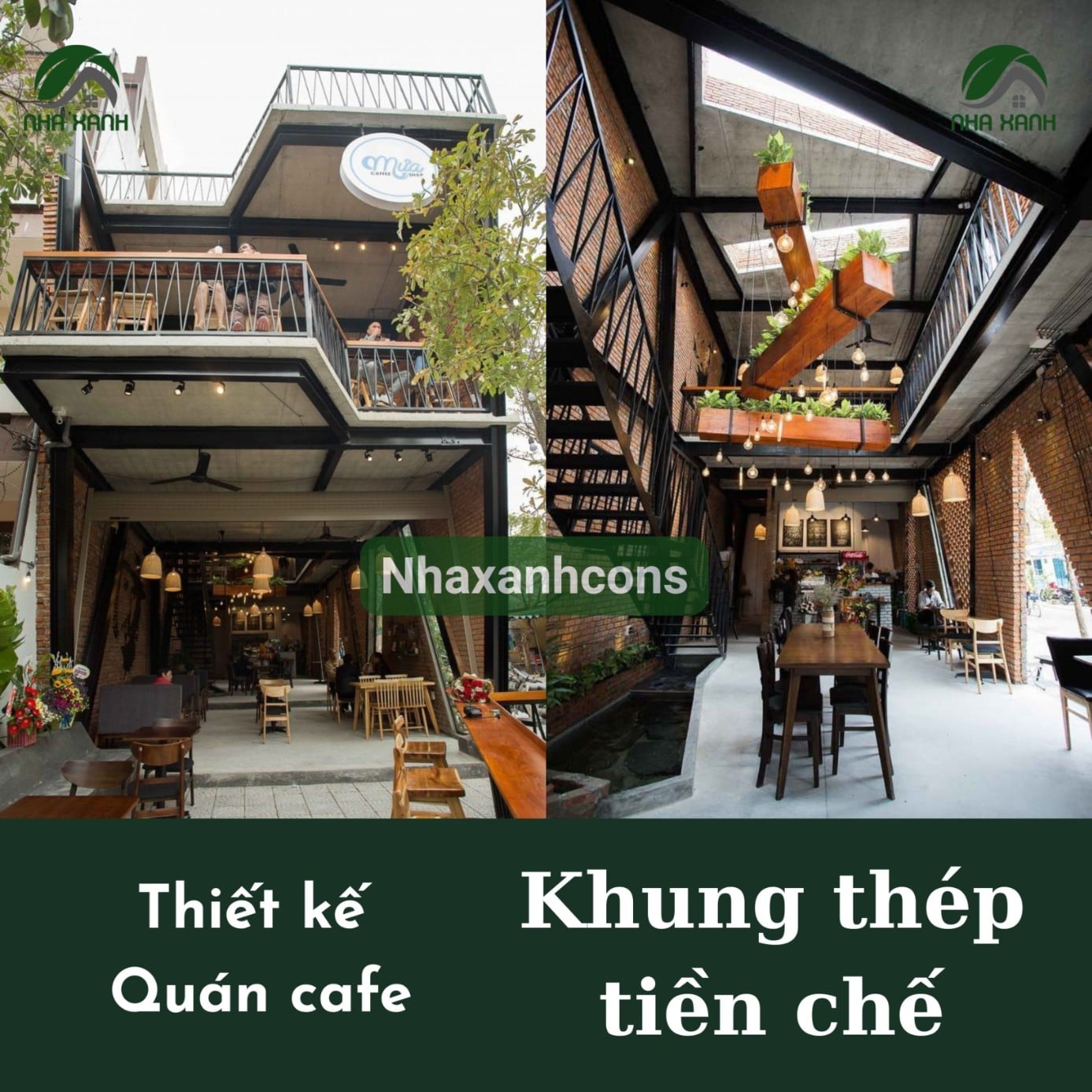 Thiết kế quán cafe khung thép tiền chế tại Đồng Nai