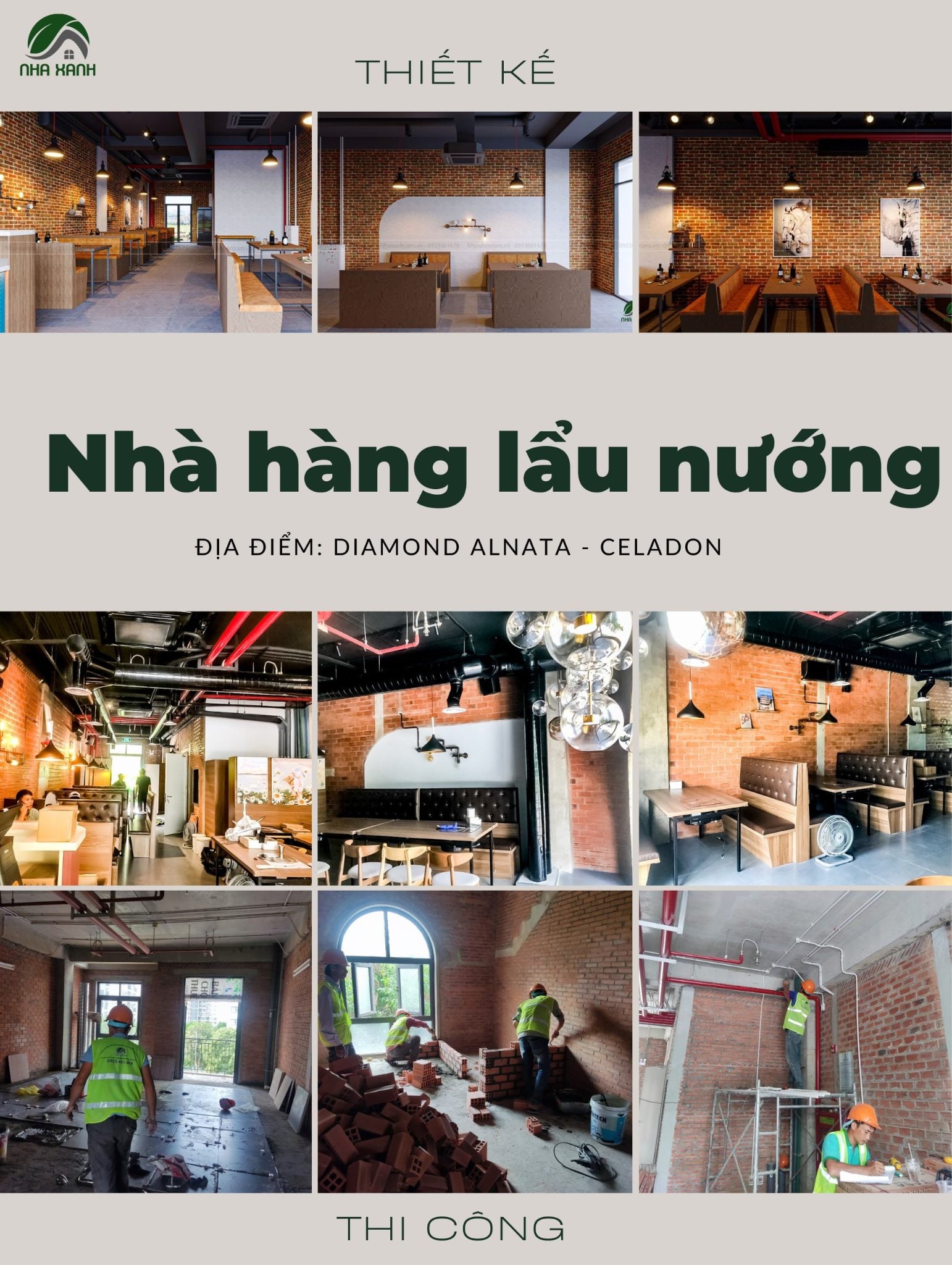 Dự án thi công nội thất nhà hàng lẩu nướng tại Vinhome grand park
