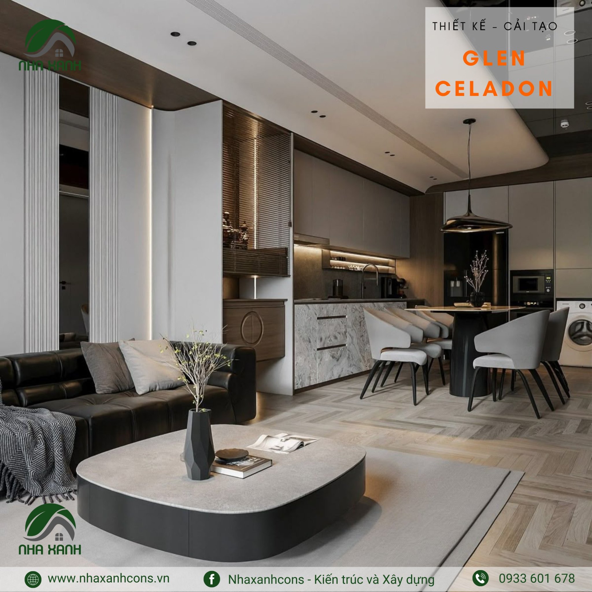 Thiết kế cải tạo nội thất tại Glen Celadon hiện đại