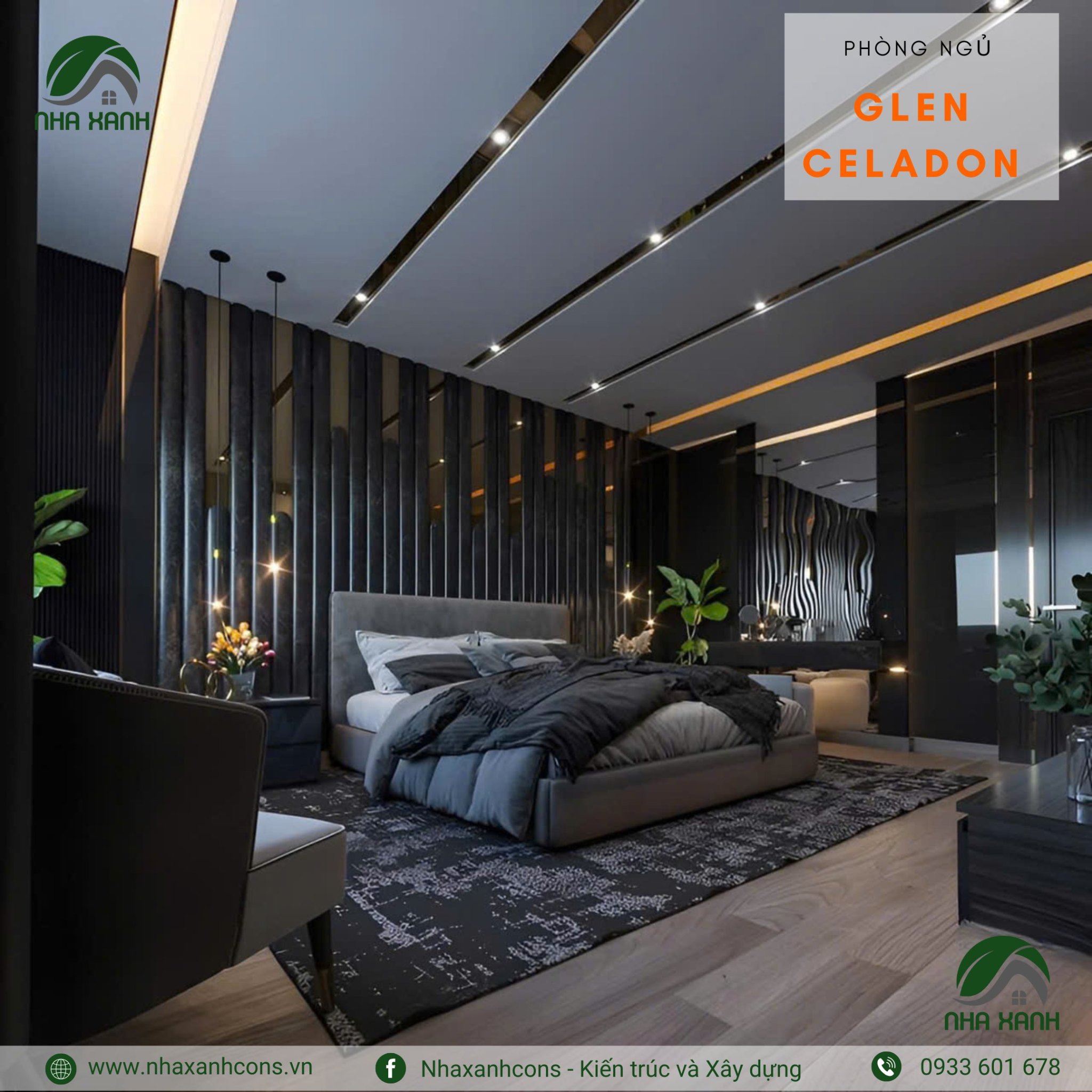 Thiết kế nội thất phòng ngủ tại Glen Celadon