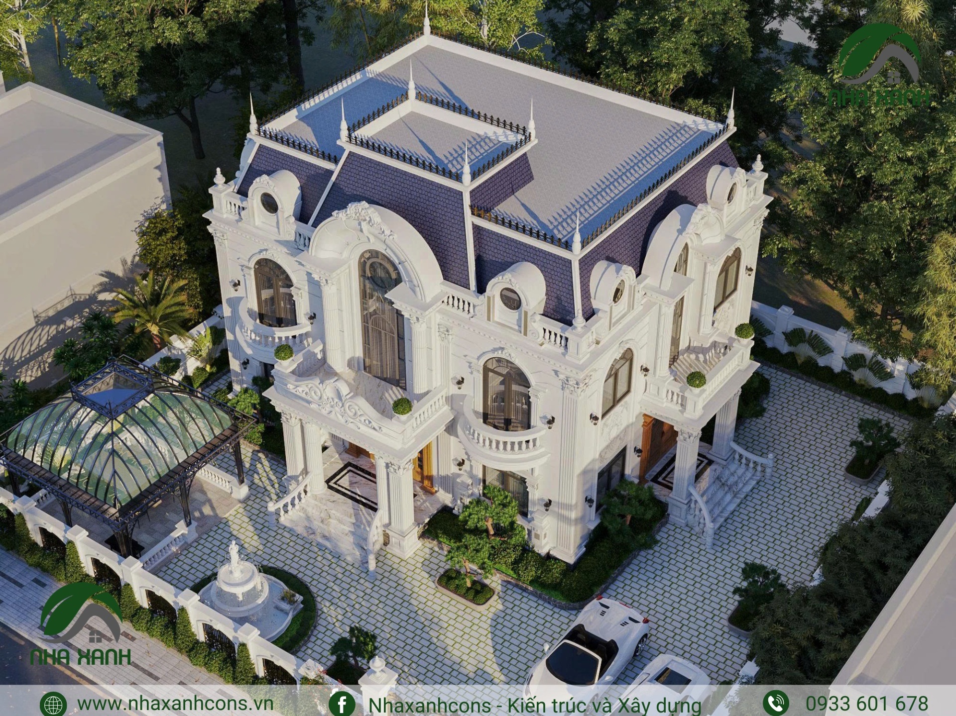 Mẫu biệt thự tân cổ điển 2 tầng tại Vĩnh Long