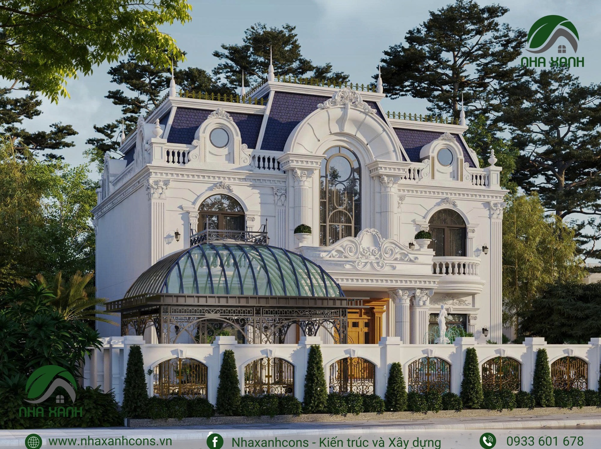 Mẫu biệt thự tân cổ điển 2 tầng tại Vĩnh Long