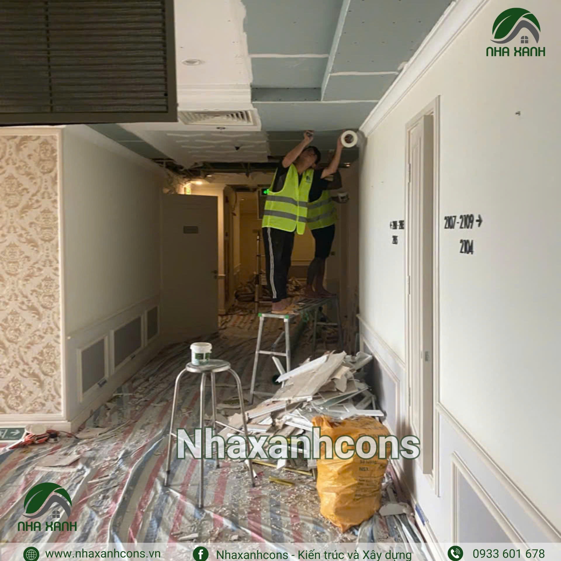 Sửa chữa cải tạo trần khách sạn tại Đồng Tháp