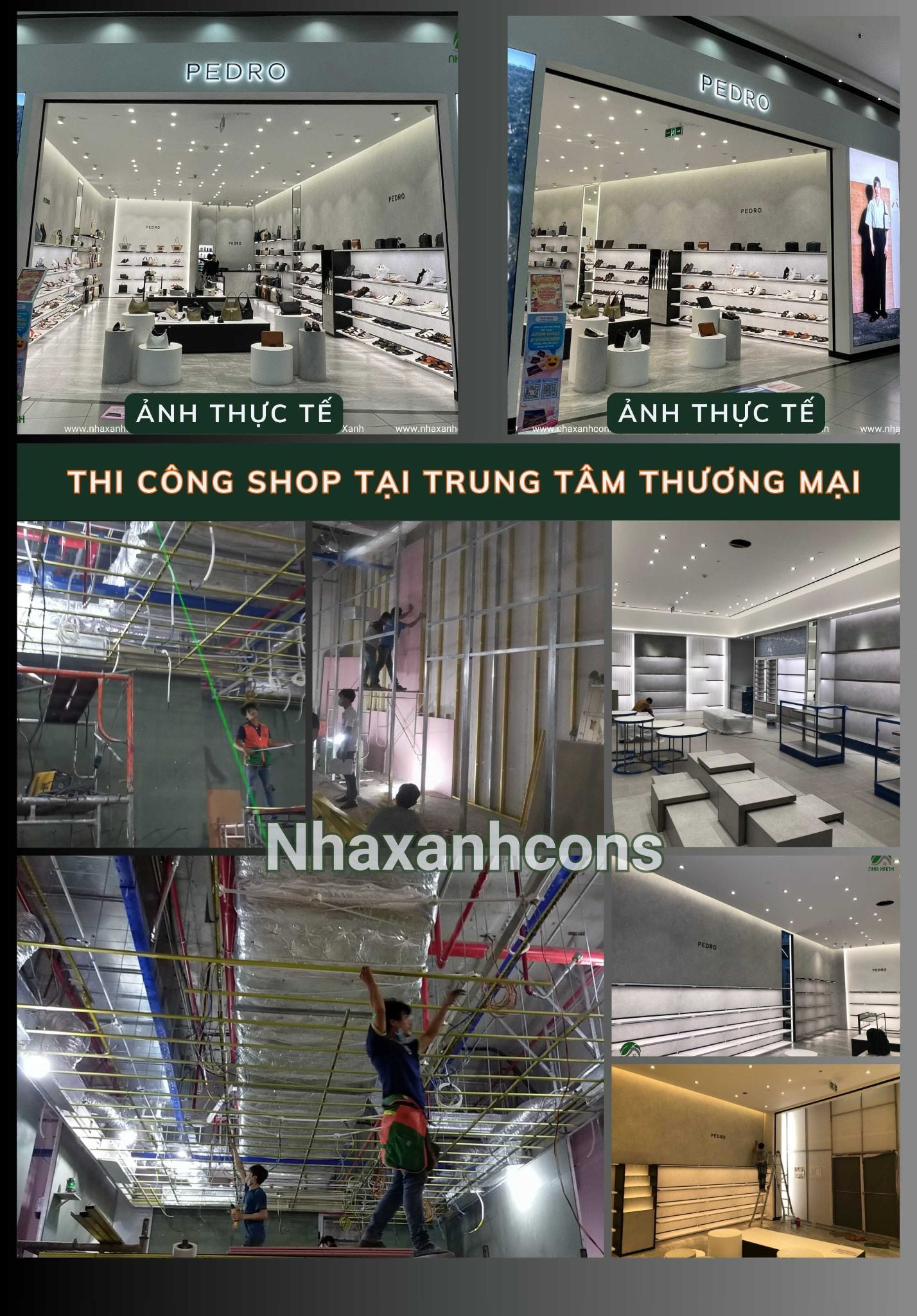 Thi công shop tại trung tâm thương mại