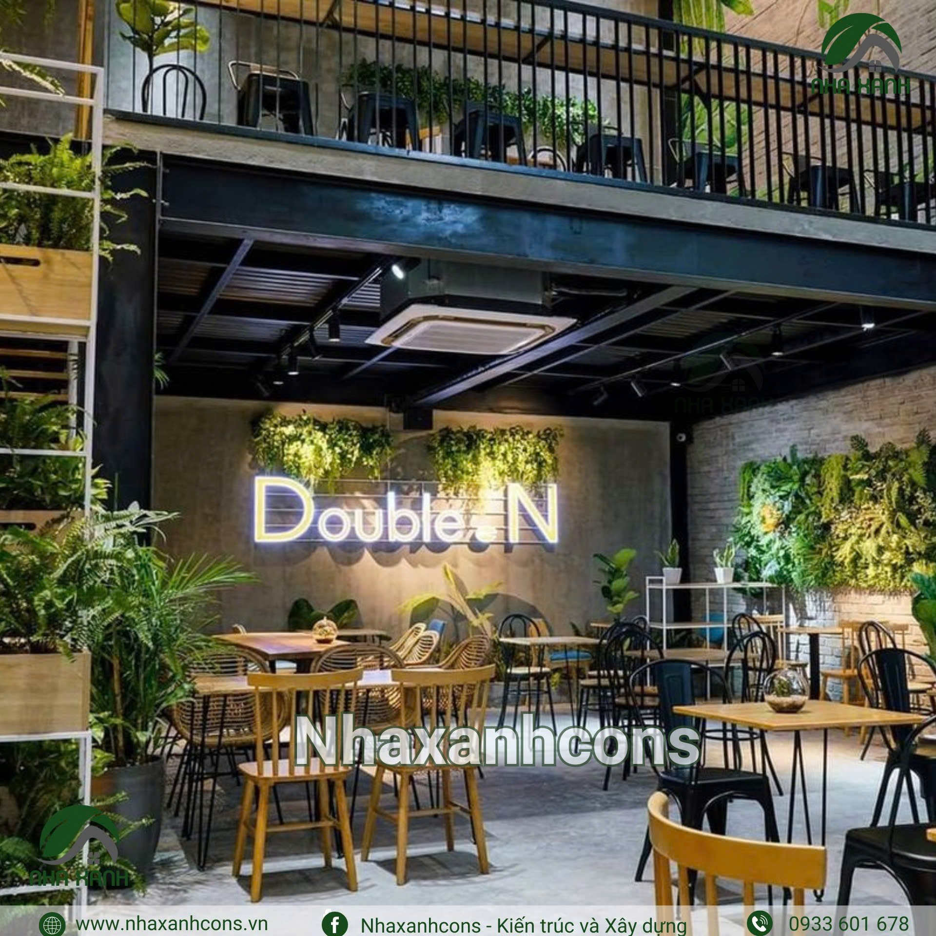 Thiết kế quán cà phê khung thép tiền chế hiện đại tại Tiền Giang