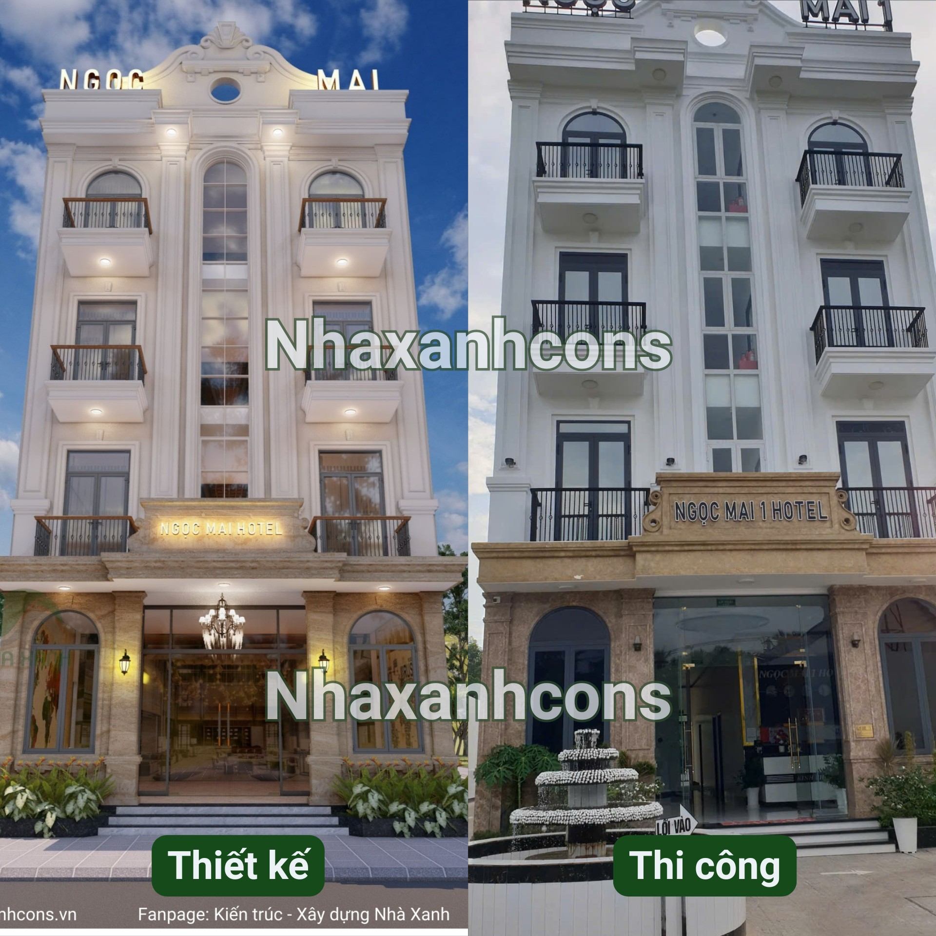 Thi công khách sạn tân cổ điển tại Tây Ninh