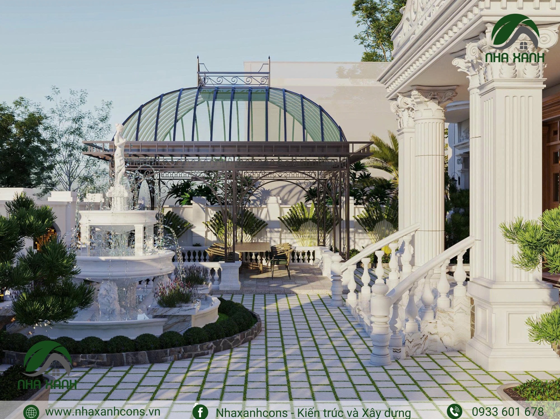 Thiết kế thi công biệt thự tân cổ điển tại Vĩnh Long