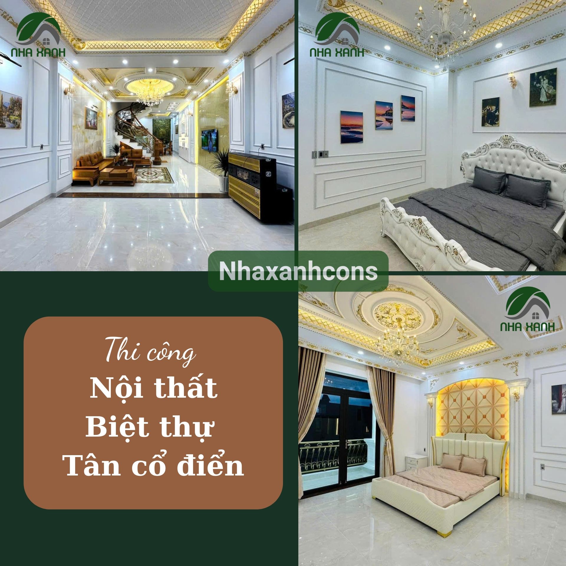 Thiết kế thi công nội thất tân cổ điển tại Long An