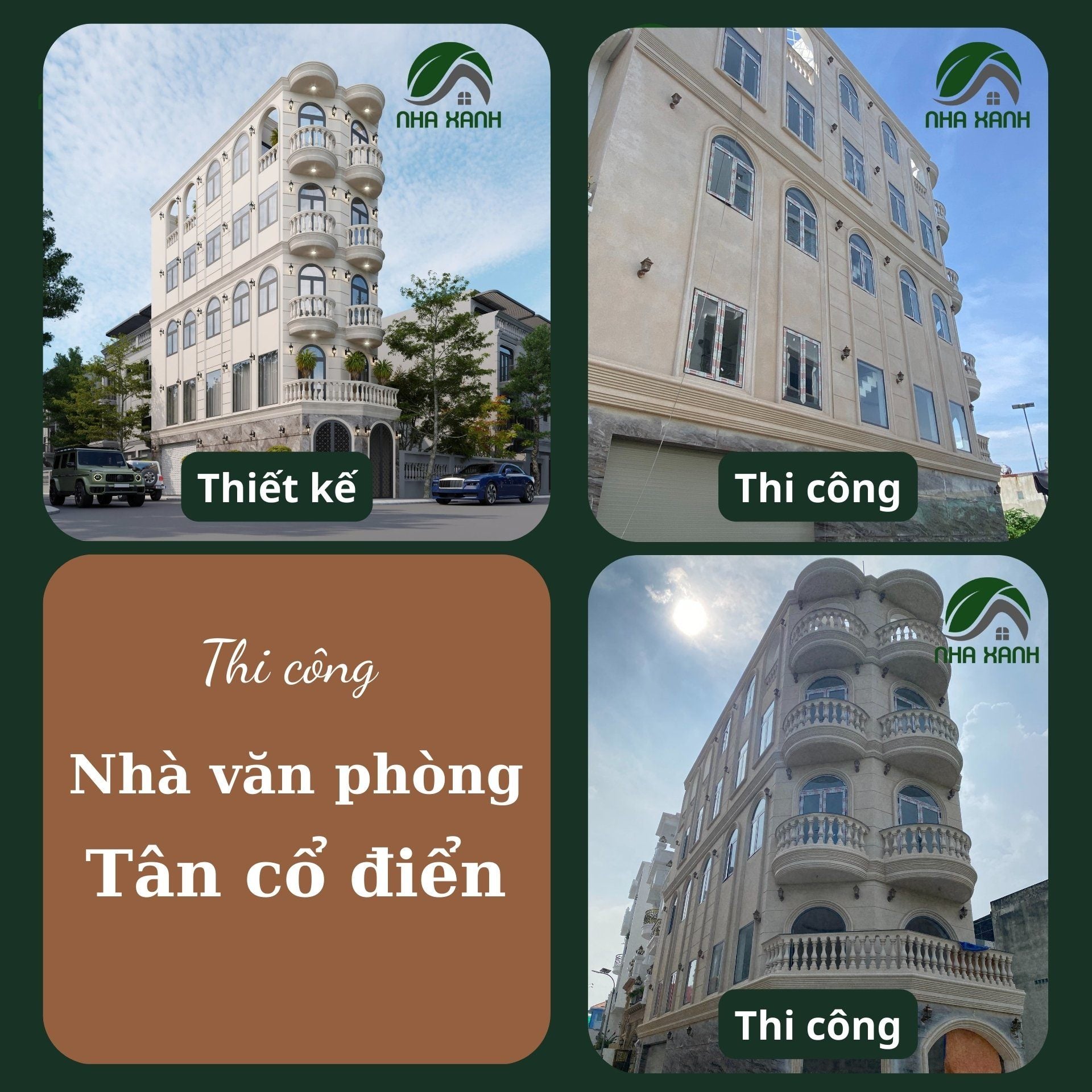 Thi công tòa nhà văn phòng tân cổ điển tại Vĩnh Long