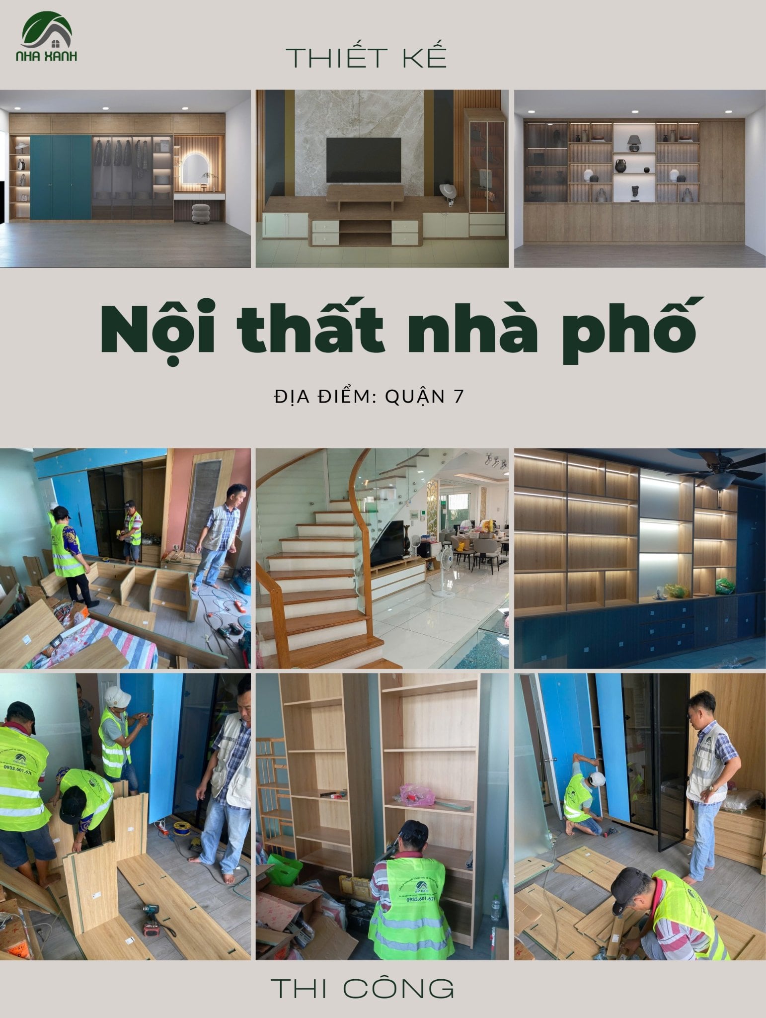 Dự án thi công nội thất nhà phố quận 7