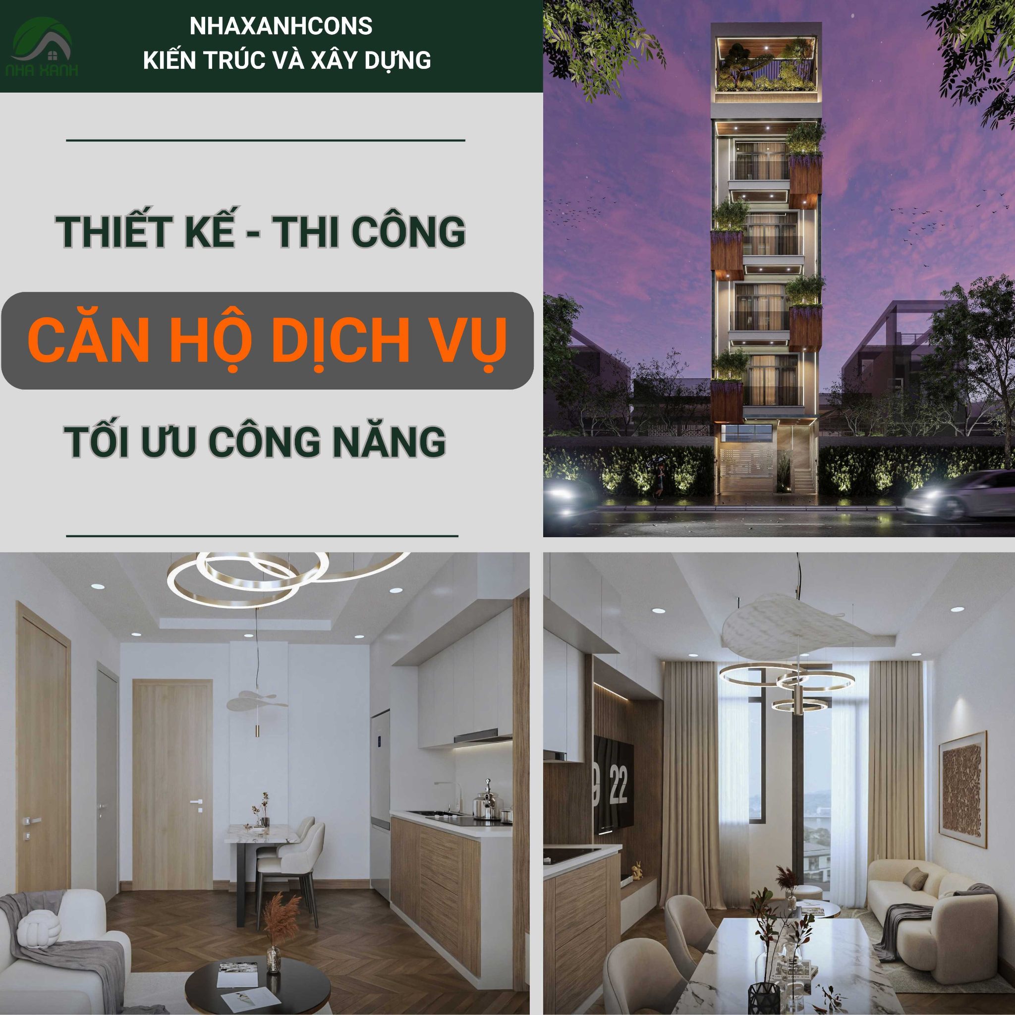 Xây căn hộ dịch vụ trọn gói