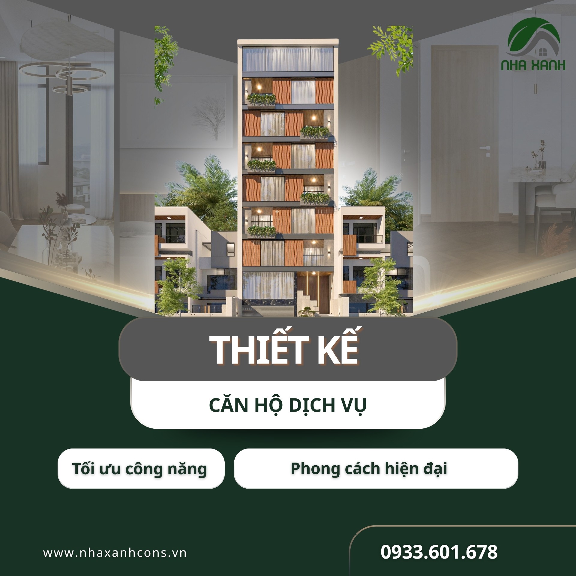 Thiết kế thi công căn hộ dịch vụ- tối ưu công năng