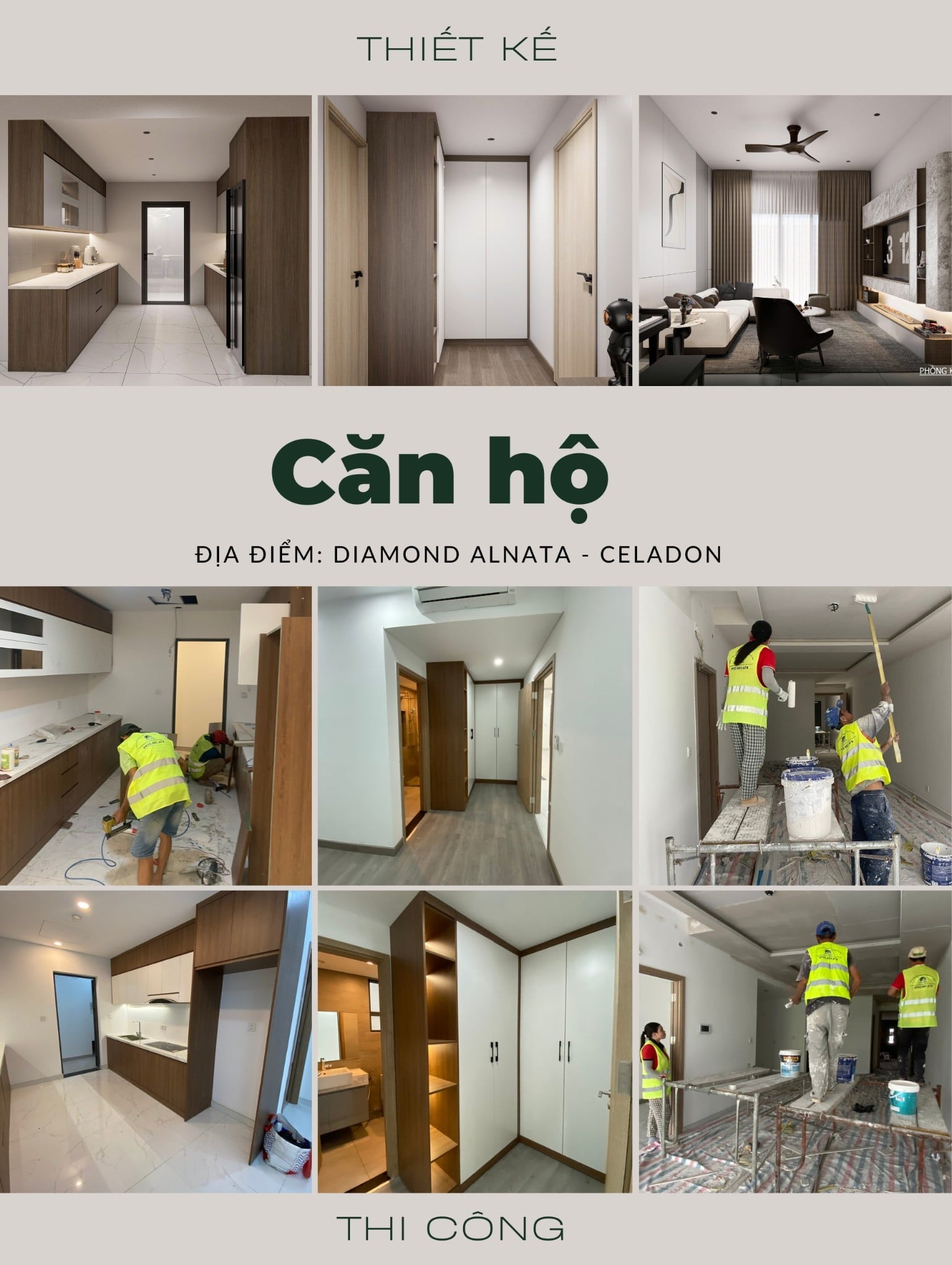 Dự án thi công nội thất tại Căn hộ diamond Alnata- Celadon Plus