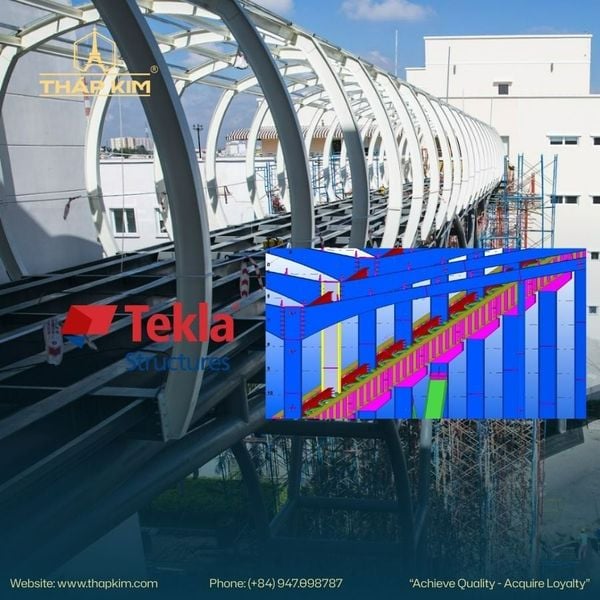 Triển khai bản vẽ shop bằng phần mềm Tekla