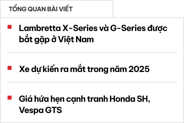 Lambretta chuẩn bị trở lại thị trường Việt Nam với dòng xe X-Series và G-Series
