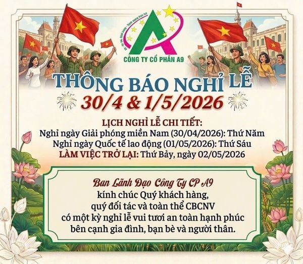 THÔNG BÁO LỊCH NGHỈ LỄ
