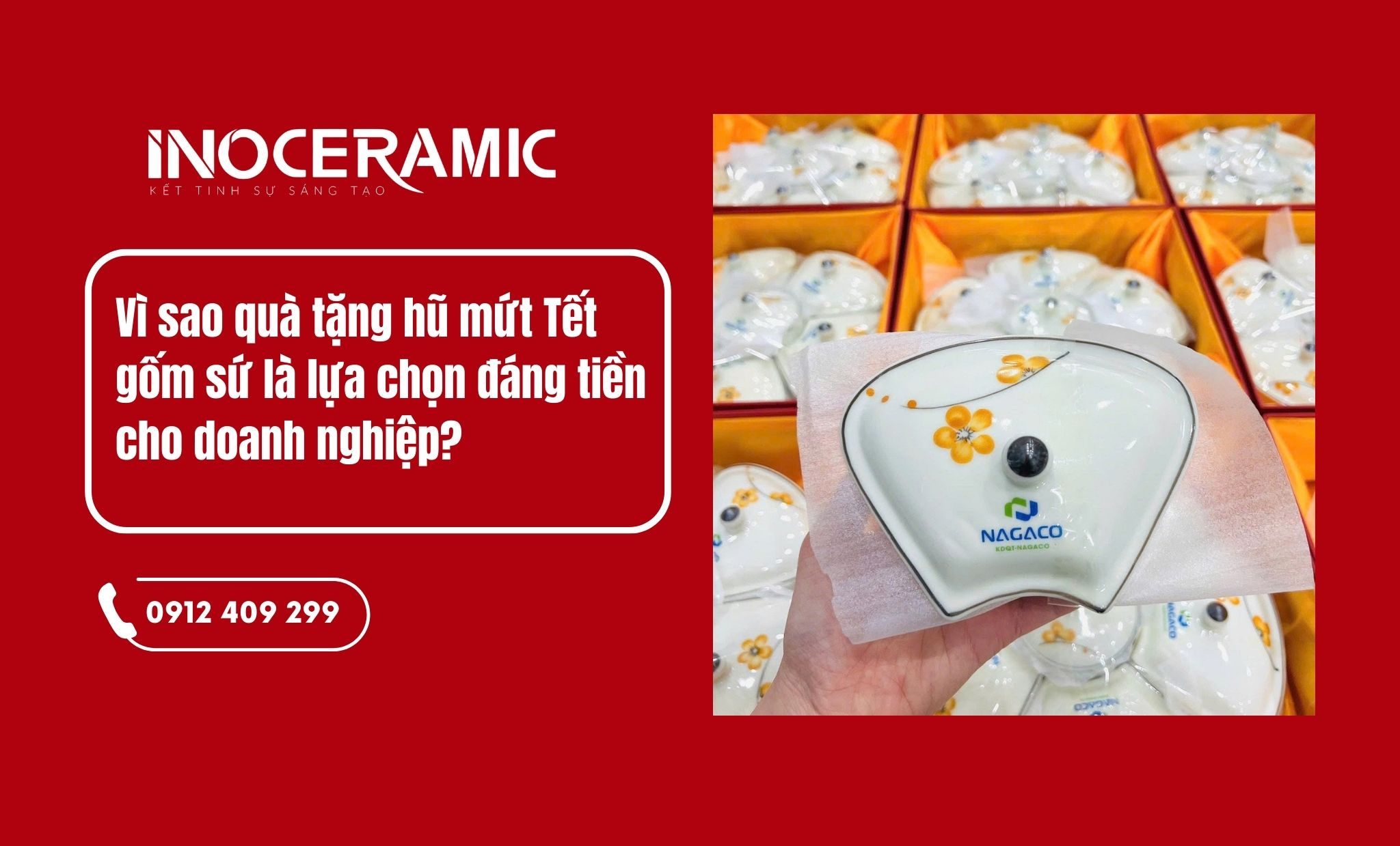 10+ mẫu quà tặng hũ mứt Tết từ gốm sứ Bát Tràng cao cấp 2026