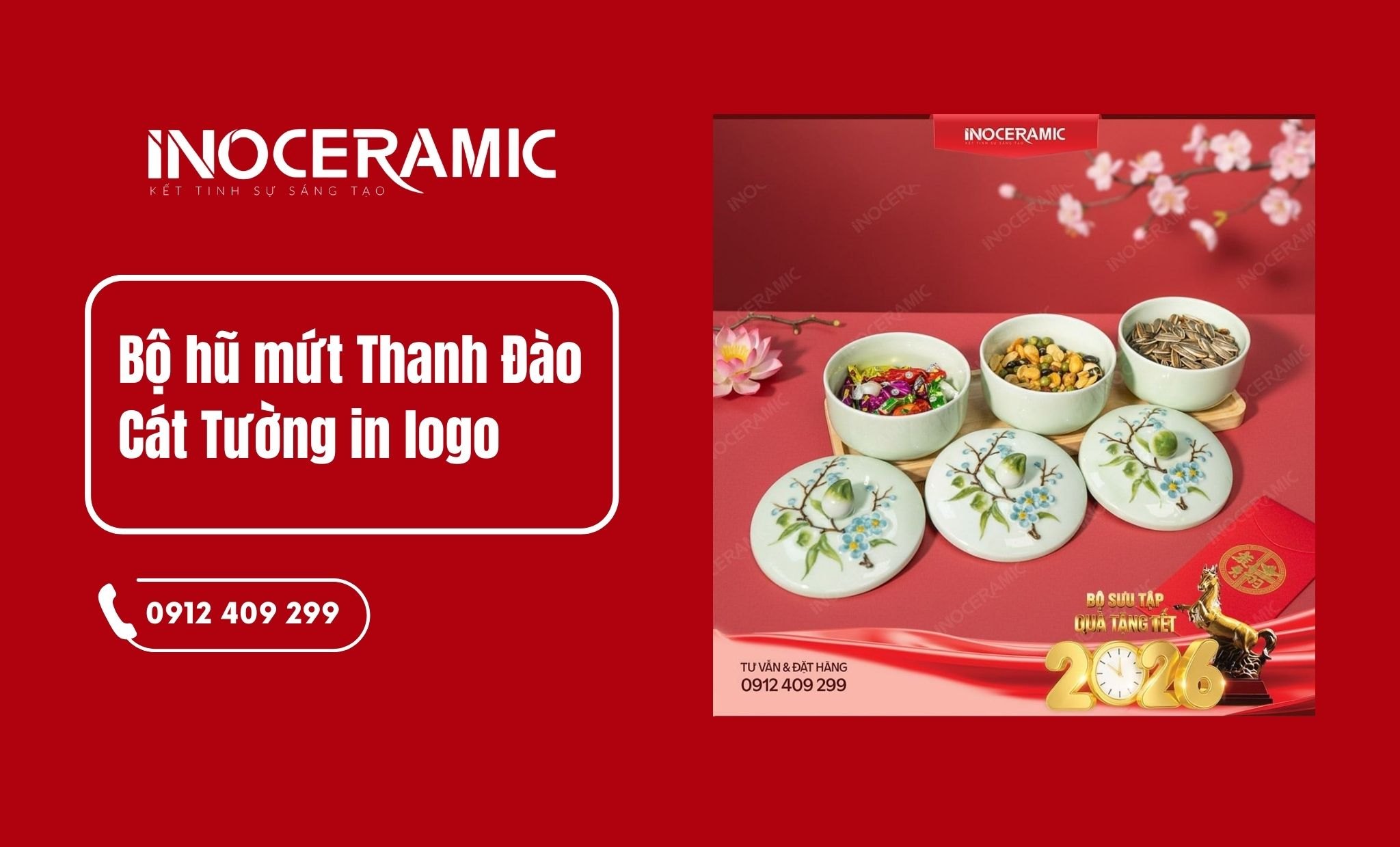 10+ mẫu quà tặng hũ mứt Tết từ gốm sứ Bát Tràng cao cấp 2026